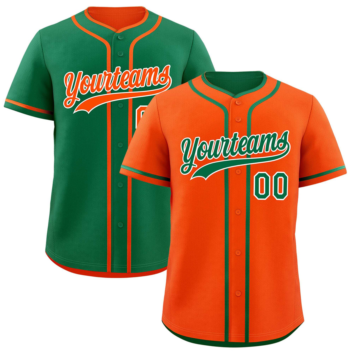 Custom Kelly Green White Reversible Classic Style Moisture-Wicking Baseball Jersey| KXKSHOP