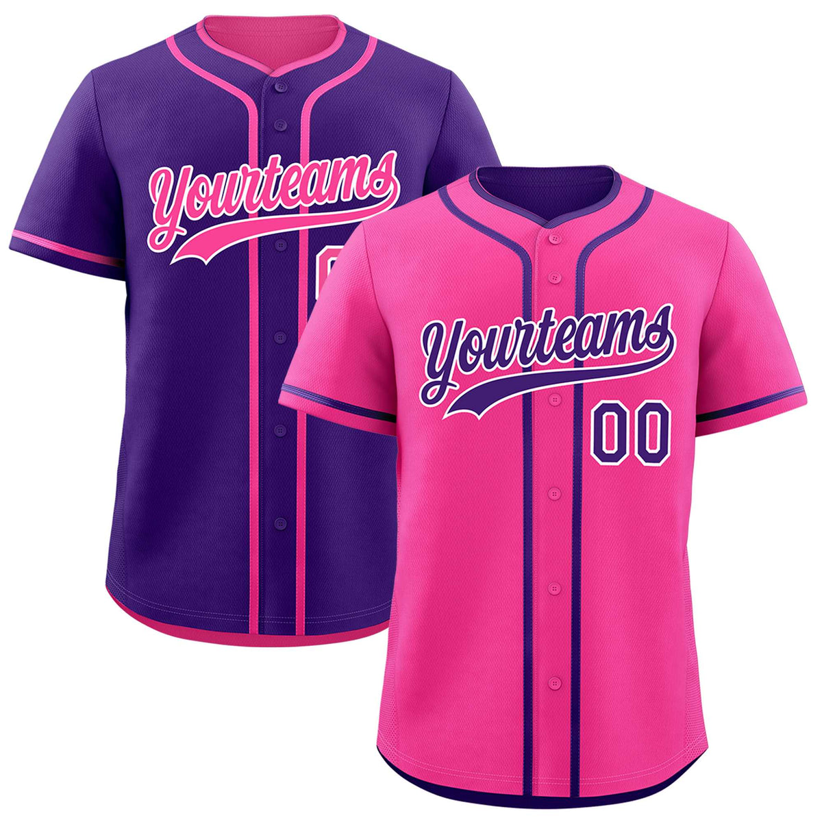 Custom Purple White Reversible Classic Style Moisture-Wicking Baseball Jersey| KXKSHOP