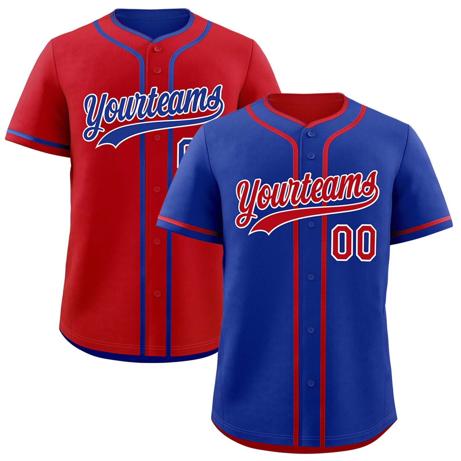 Custom Red White Reversible Classic Style Moisture-Wicking Baseball Jersey| KXKSHOP