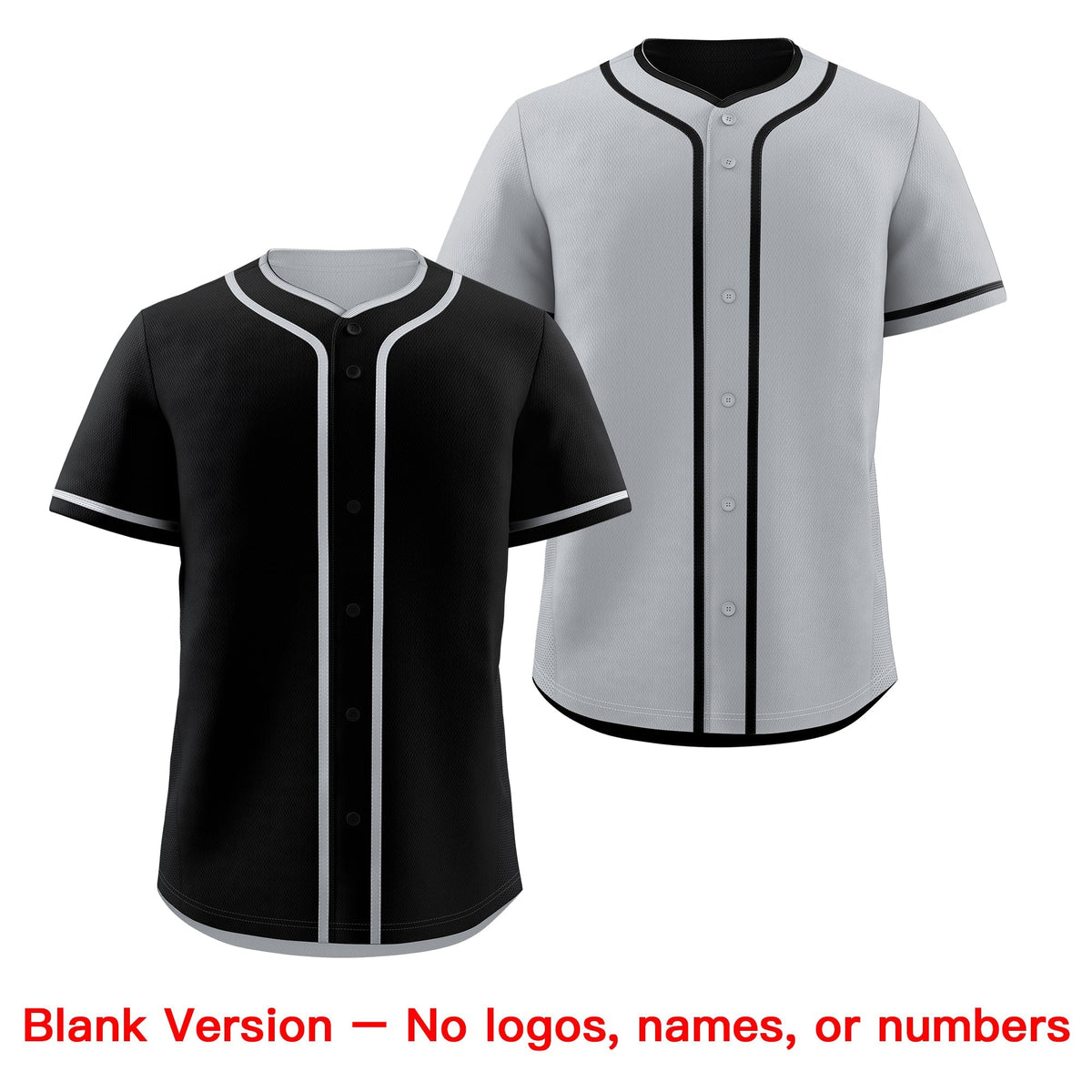 Custom Silver Black Reversible Classic Style Lightweight Baseball Jersey| KXKSHOP
