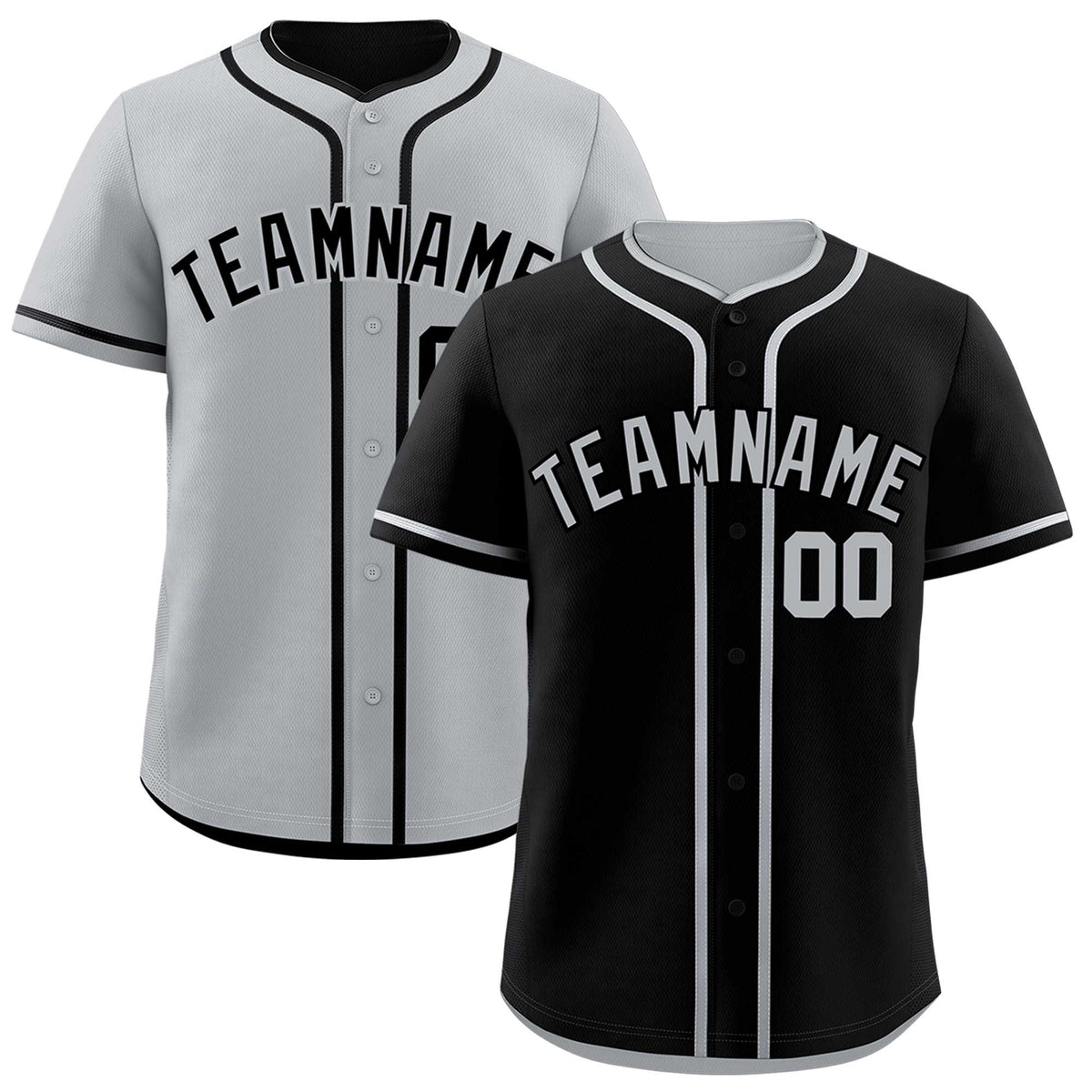Custom Silver Black Reversible Classic Style Lightweight Baseball Jersey| KXKSHOP
