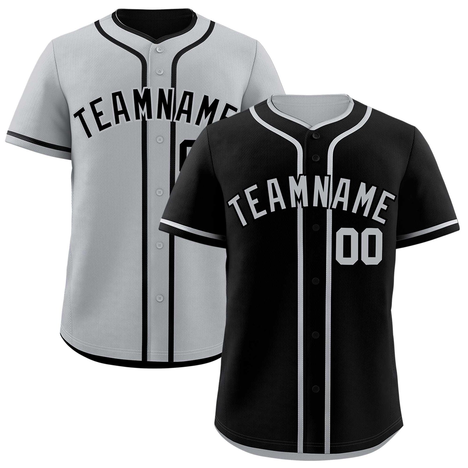 Custom Silver Black Reversible Classic Style Lightweight Baseball Jersey| KXKSHOP