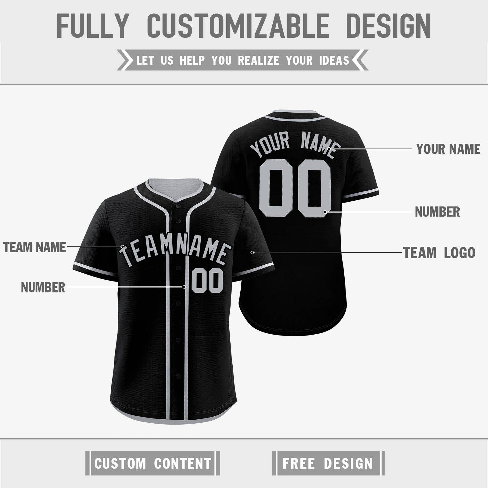 Custom Silver Black Reversible Classic Style Lightweight Baseball Jersey| KXKSHOP