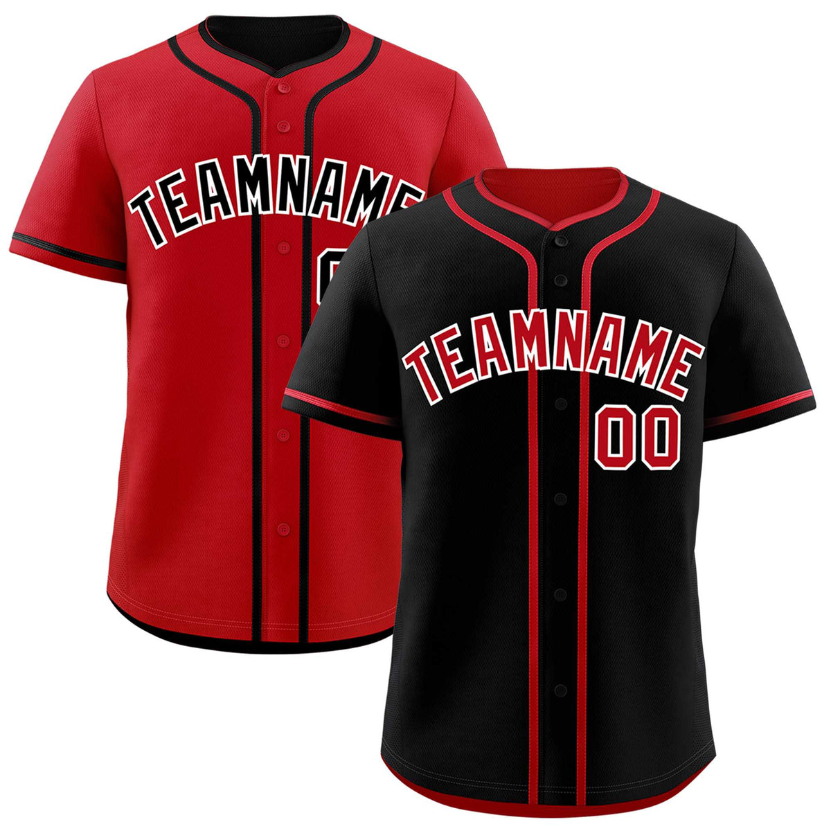Custom Red Black Reversible Classic Style Moisture-Wicking Baseball Jersey| KXKSHOP