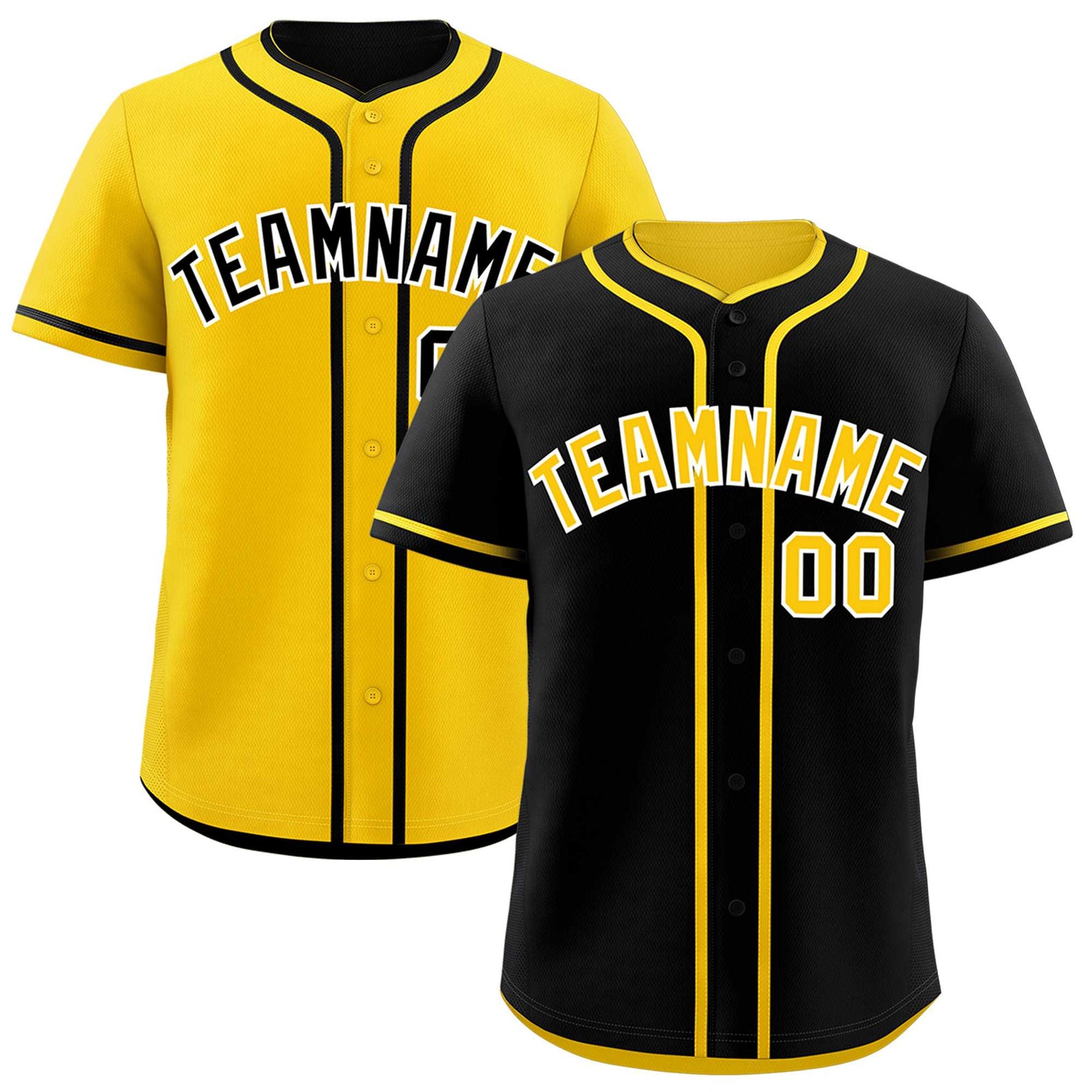 Custom Gold Black Reversible Classic Style Lightweight Baseball Jersey| KXKSHOP