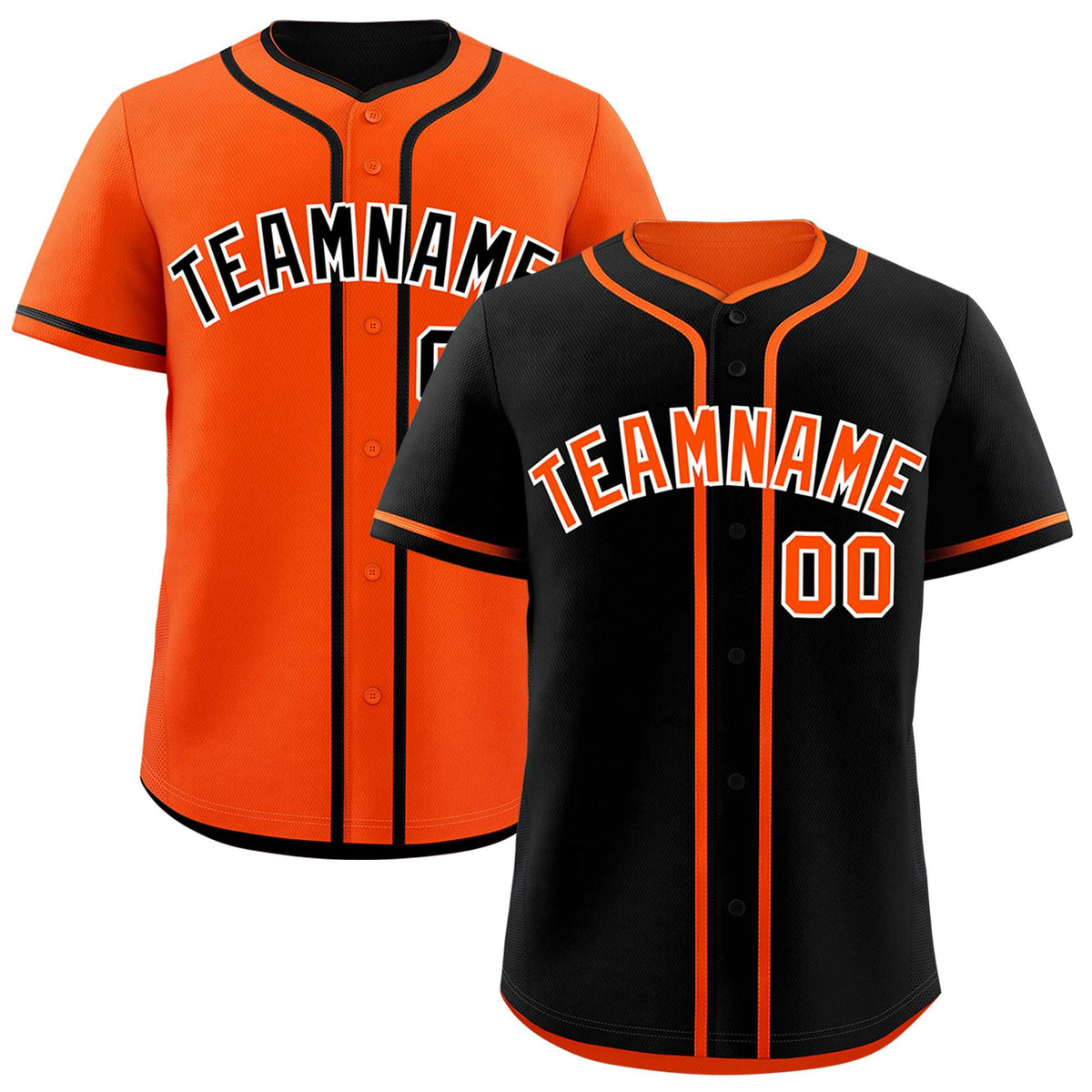 Custom Orange Black Reversible Classic Style Moisture-Wicking Baseball Jersey| KXKSHOP