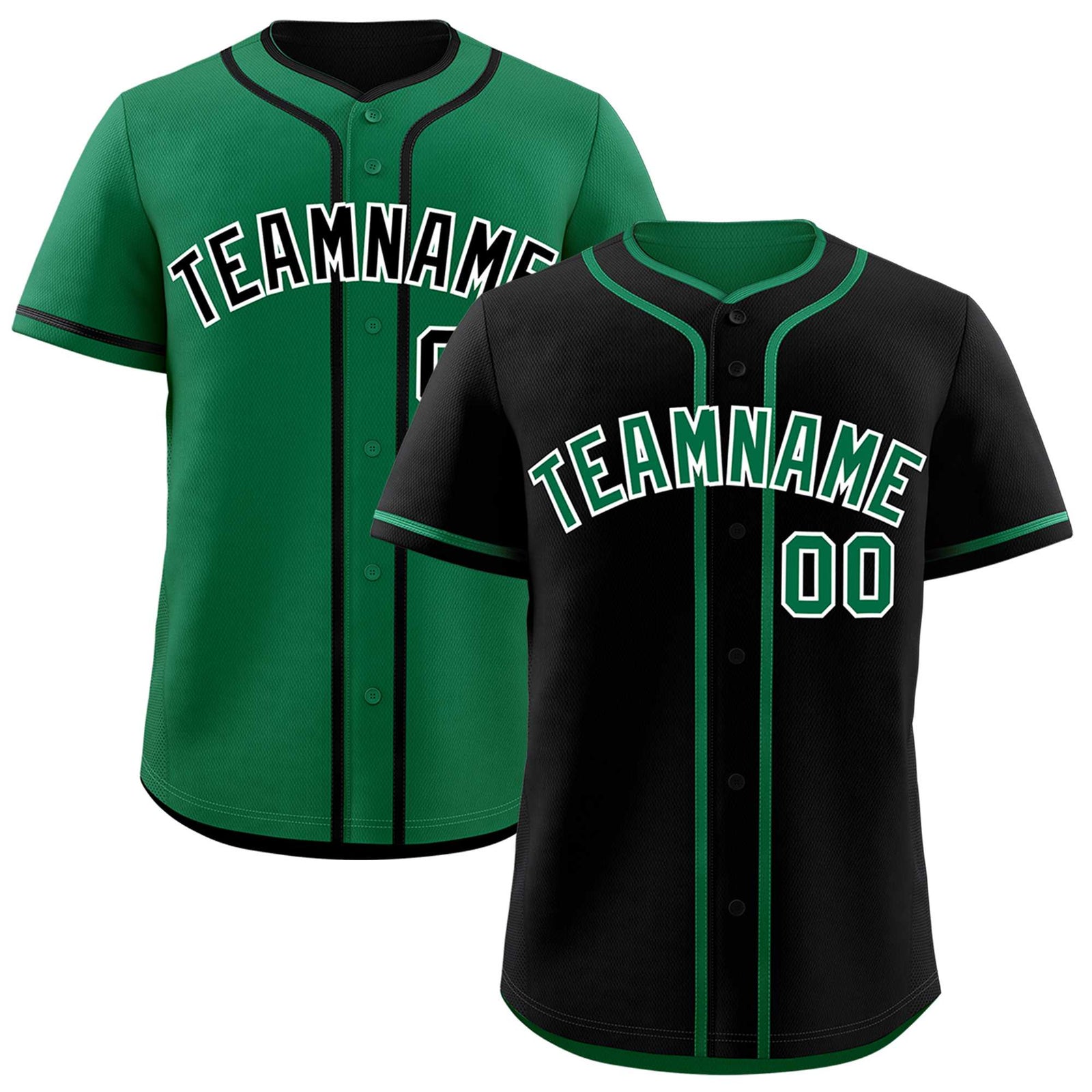 Custom Kelly Green Black Reversible Classic Style Lightweight Baseball Jersey| KXKSHOP