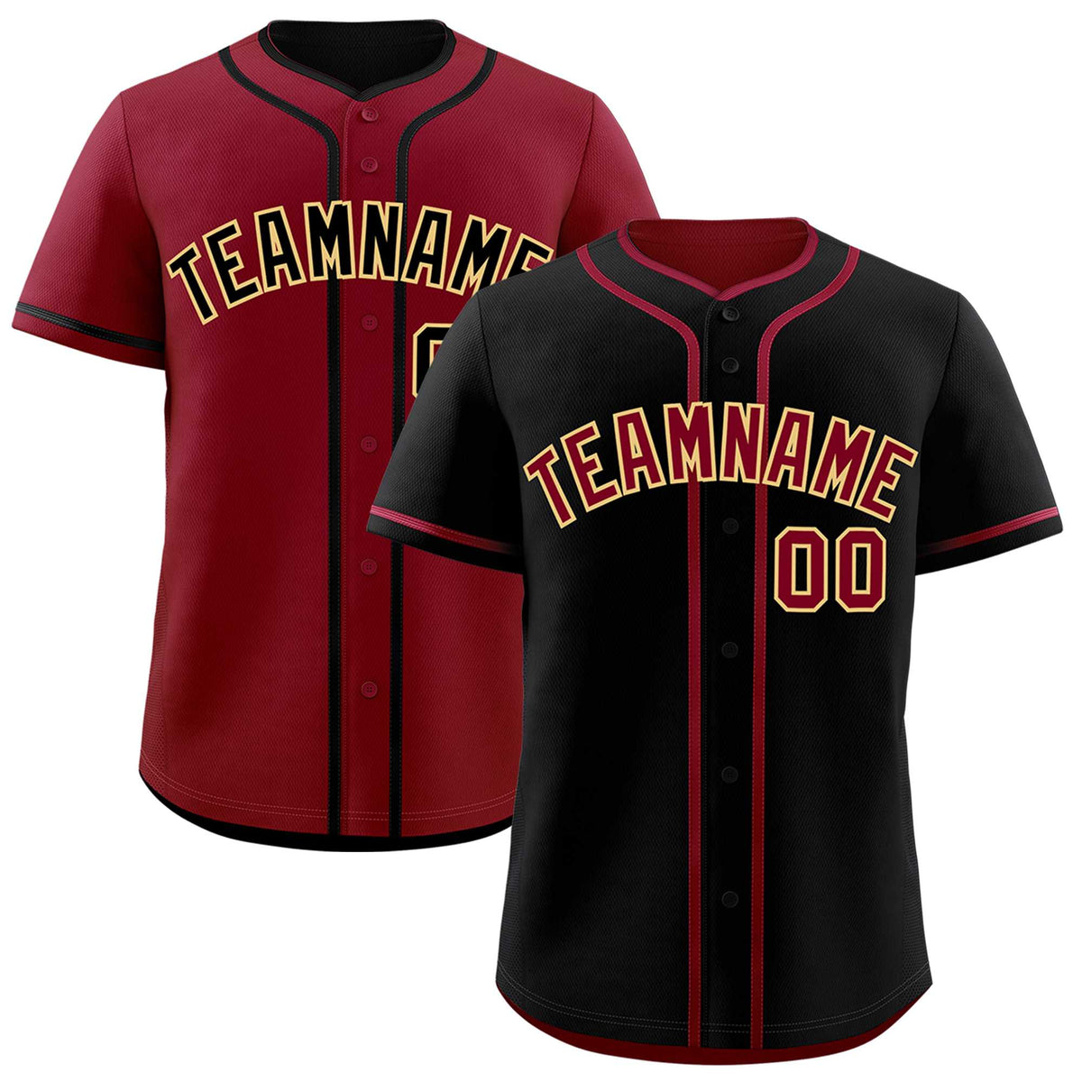 Custom Crimson Black Reversible Classic Style Moisture-Wicking Baseball Jersey| KXKSHOP