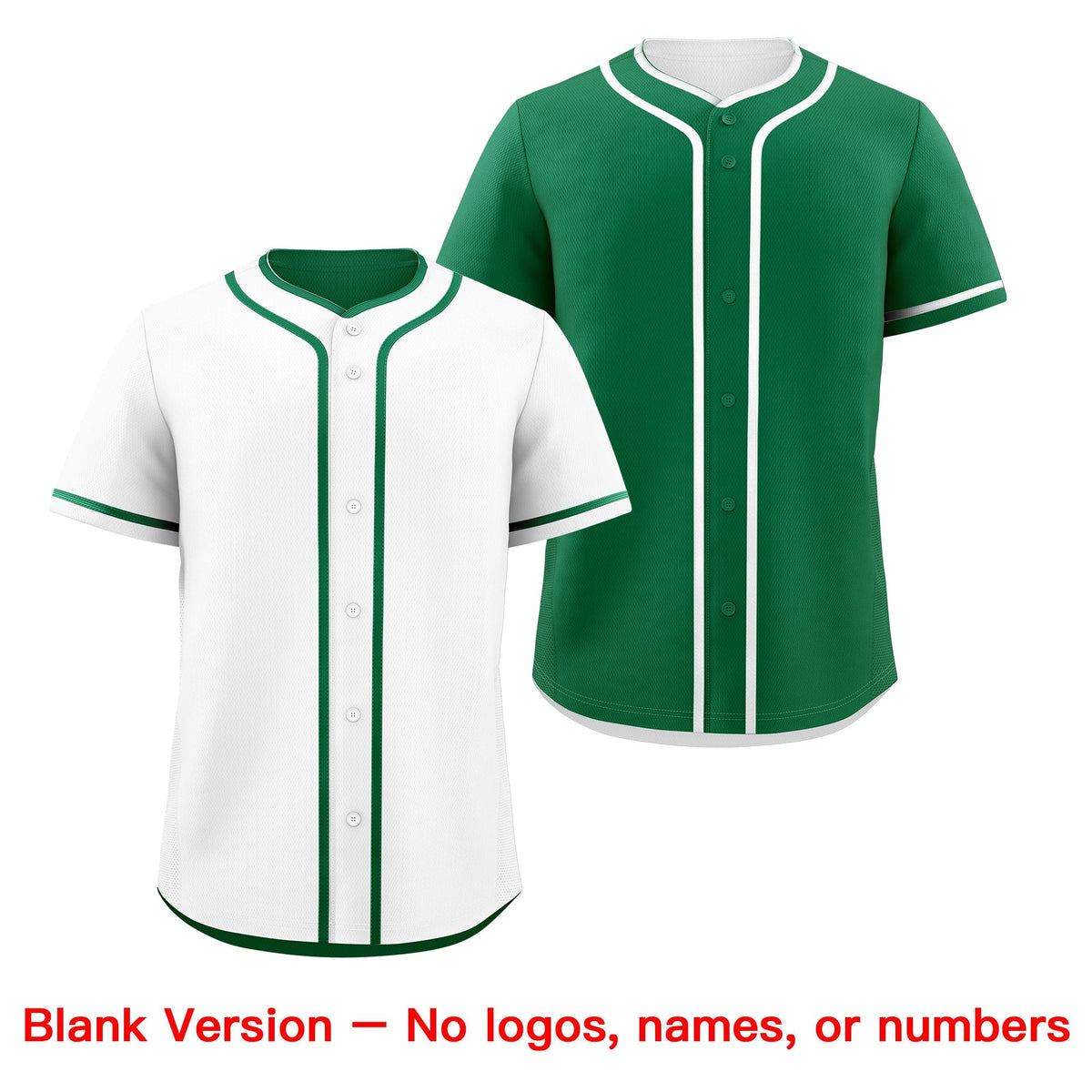 Custom Kelly Green White Reversible Classic Style Lightweight Baseball Jersey| KXKSHOP