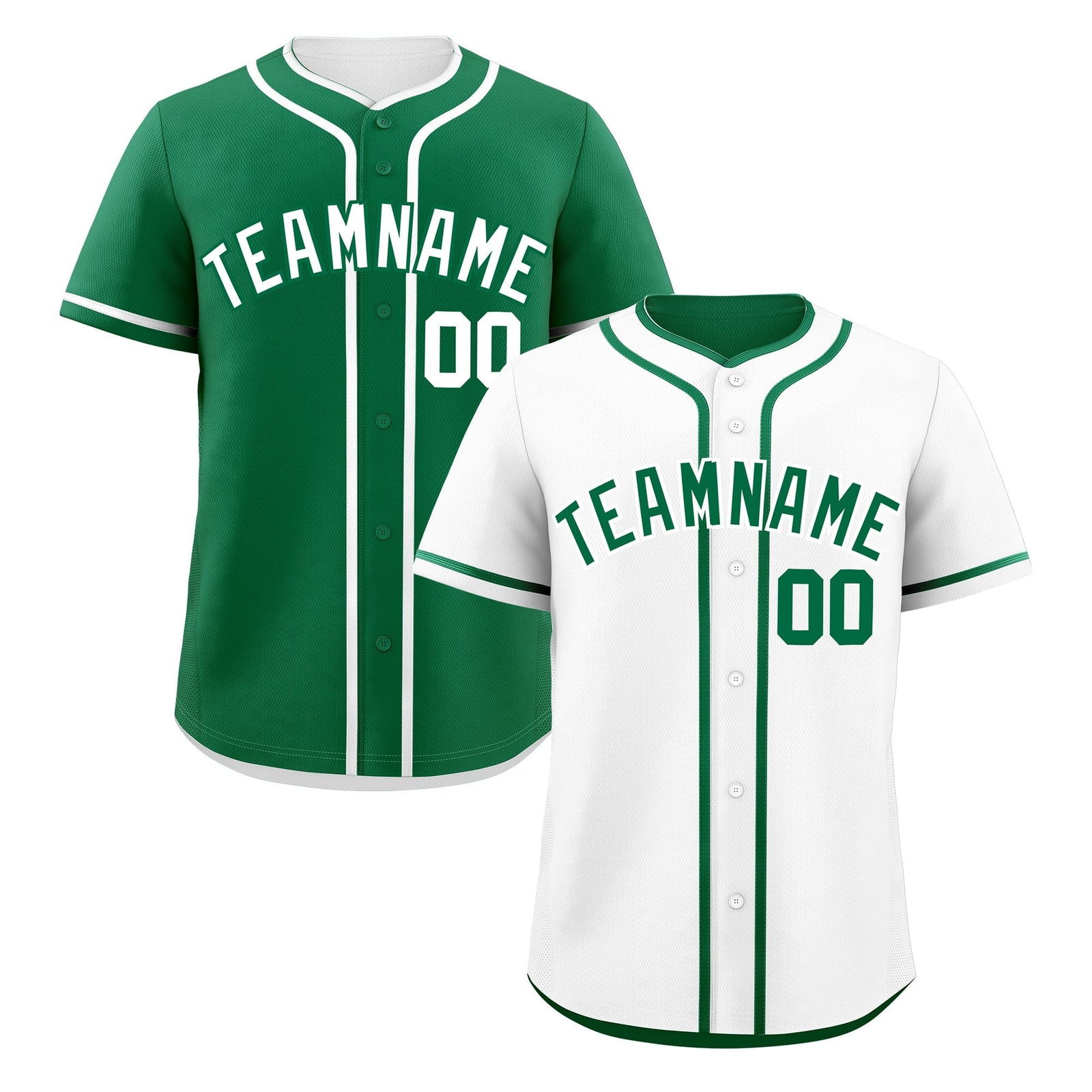 Custom Kelly Green White Reversible Classic Style Lightweight Baseball Jersey| KXKSHOP