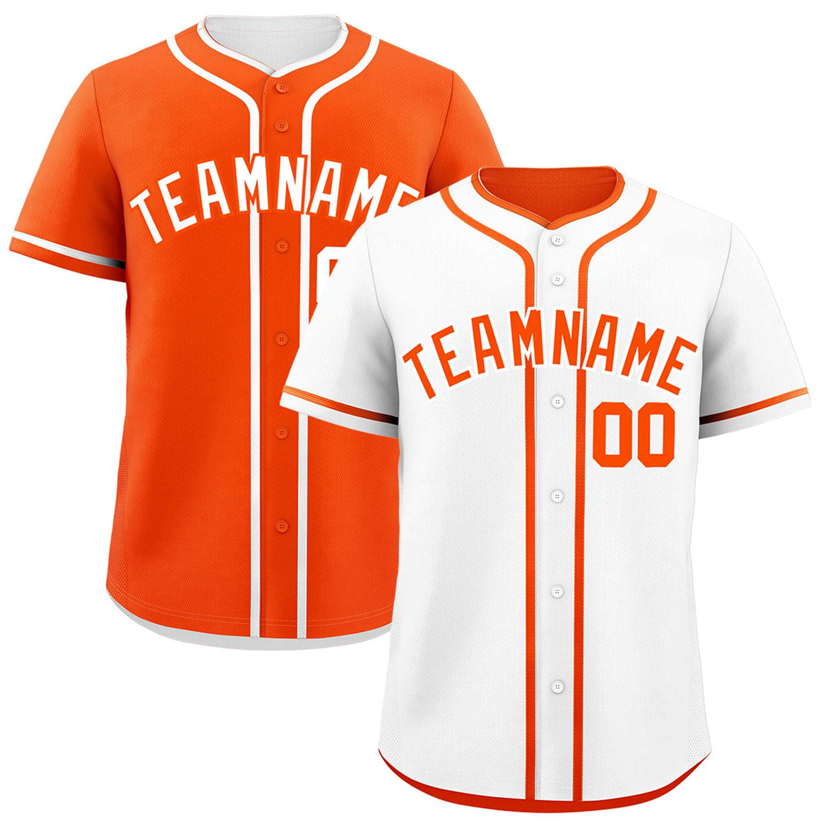 Custom Orange Reversible Classic Style Lightweight Baseball Jersey| KXKSHOP