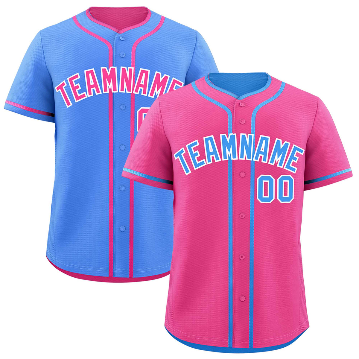 Custom Powder Blue White Reversible Classic Style Lightweight Baseball Jersey| KXKSHOP