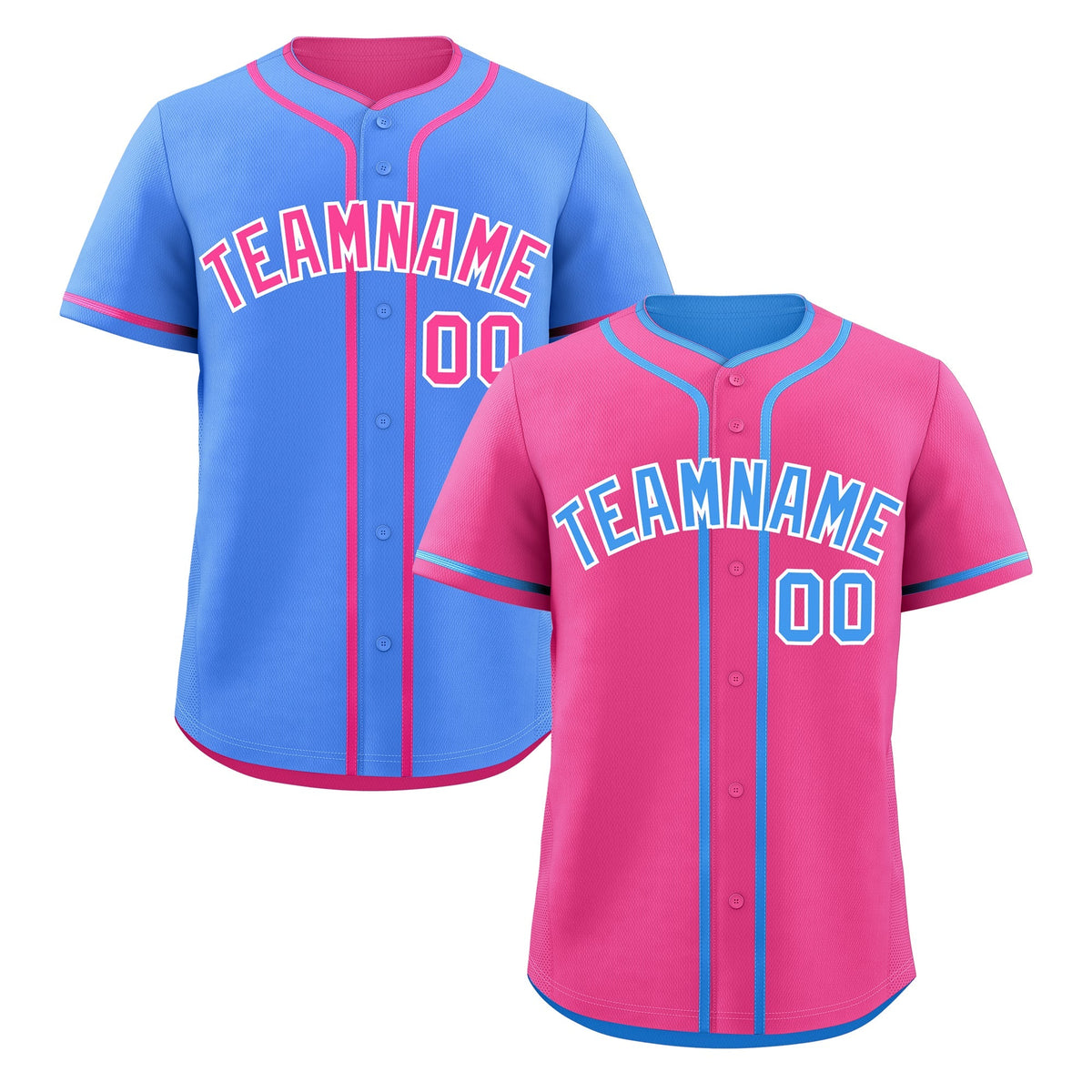 Custom Powder Blue White Reversible Classic Style Lightweight Baseball Jersey| KXKSHOP