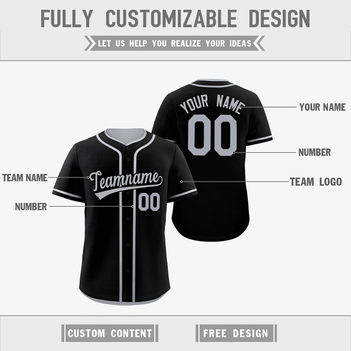 Custom Silver Black Reversible Classic Style Lightweight Baseball Jersey| KXKSHOP