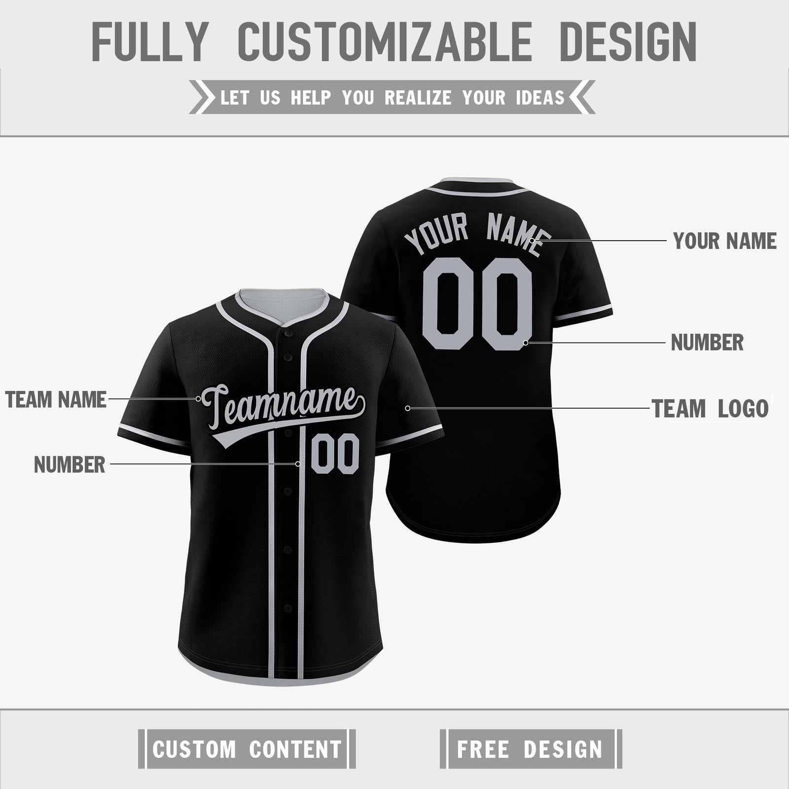 Custom Silver Black Reversible Classic Style Lightweight Baseball Jersey| KXKSHOP