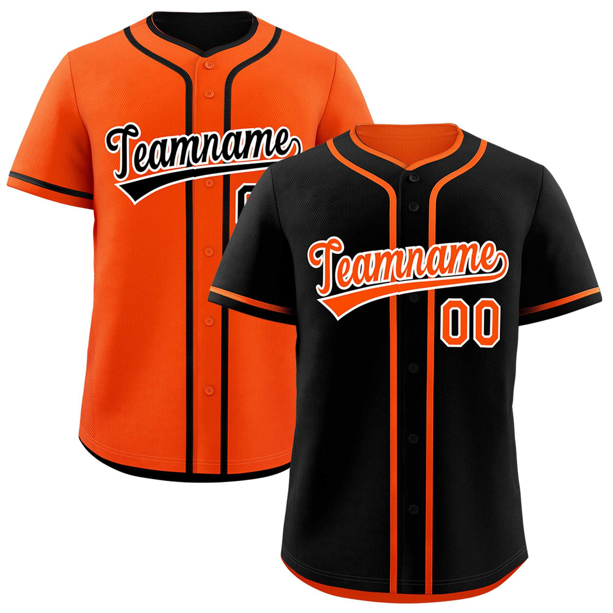 Custom Orange Black Reversible Classic Style Moisture-Wicking Baseball Jersey| KXKSHOP