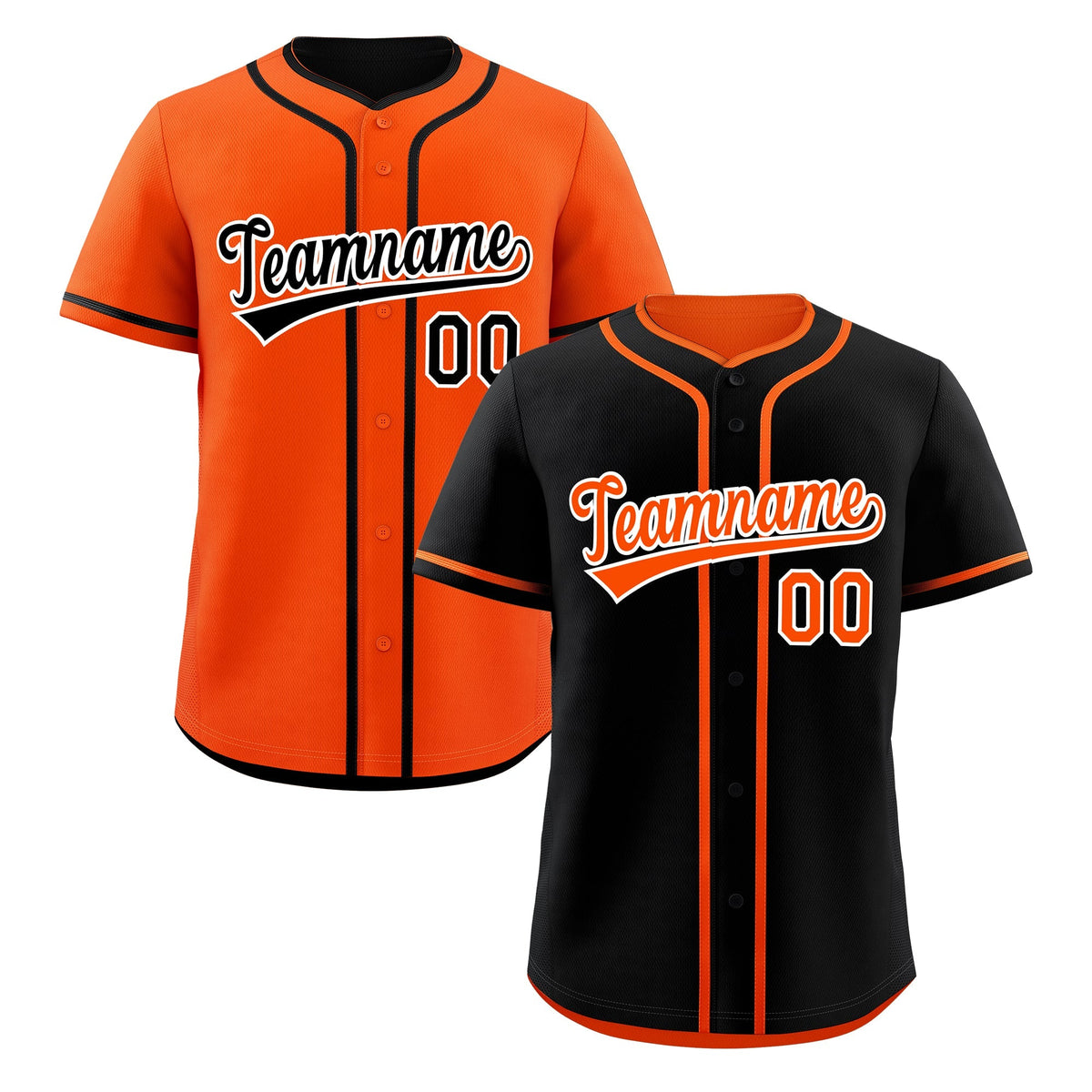 Custom Orange Black Reversible Classic Style Moisture-Wicking Baseball Jersey| KXKSHOP