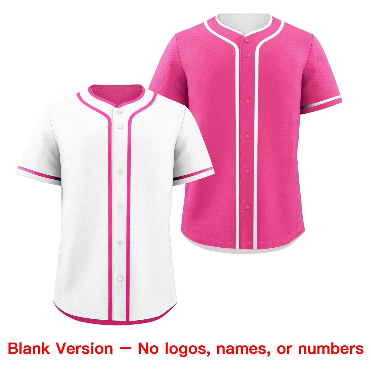 Custom Pink White Reversible Classic Style Moisture-Wicking Baseball Jersey| KXKSHOP