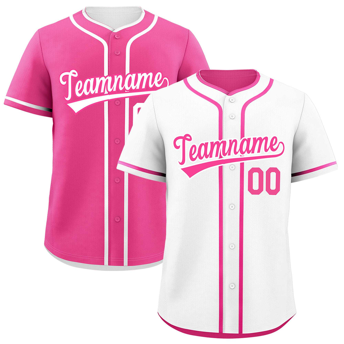Custom Pink White Reversible Classic Style Moisture-Wicking Baseball Jersey| KXKSHOP