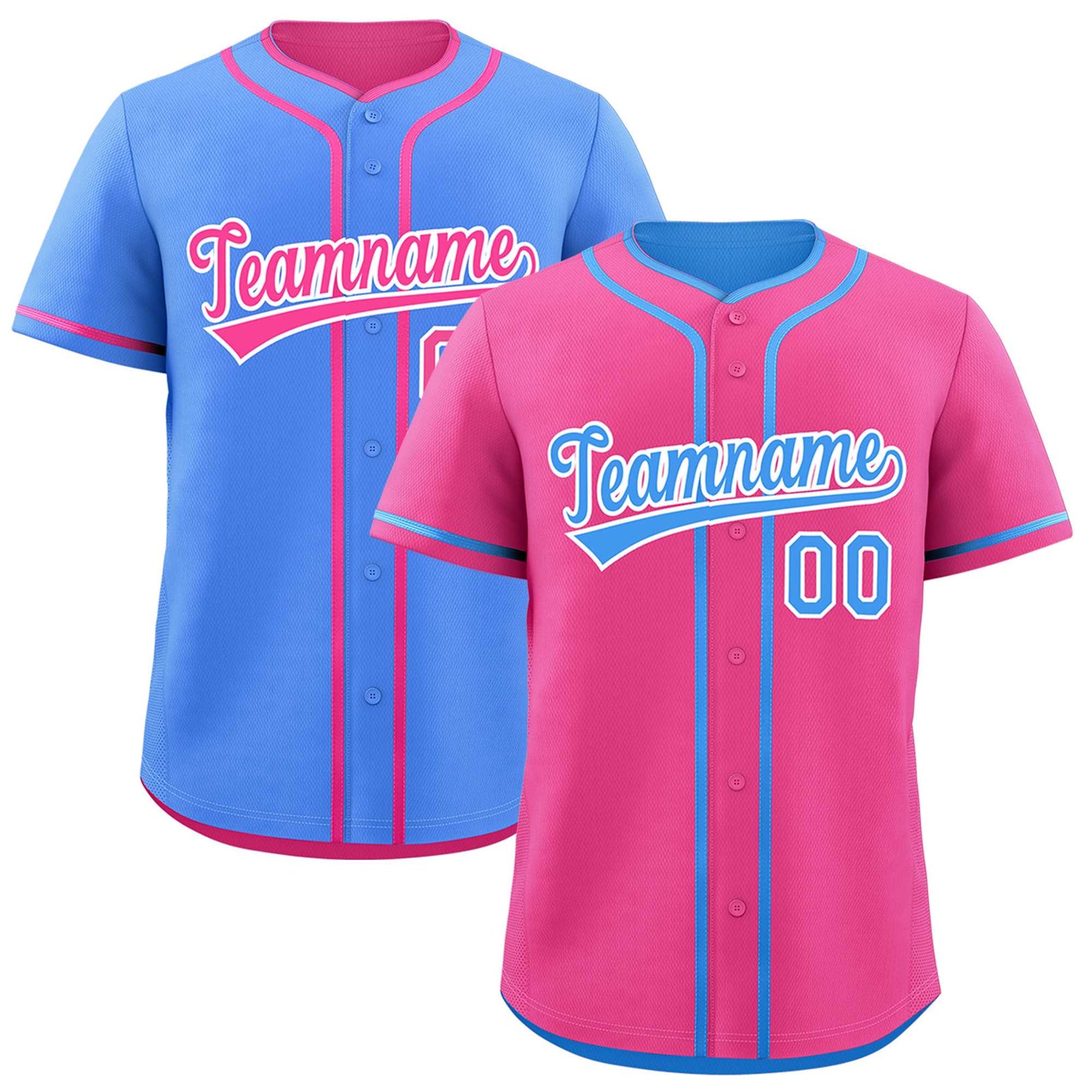 Custom Powder Blue White Reversible Classic Style Lightweight Baseball Jersey| KXKSHOP