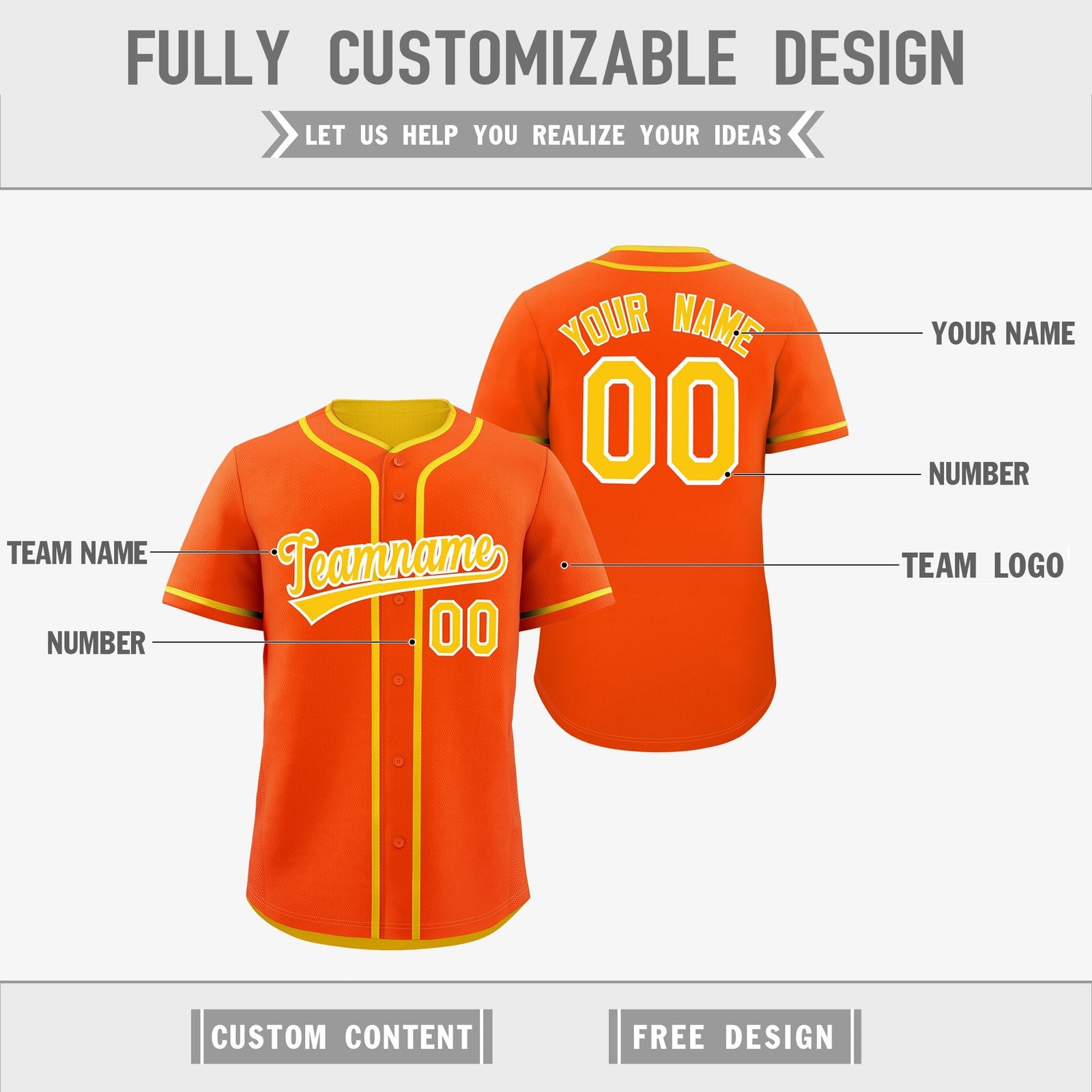 Custom Gold White Reversible Classic Style Moisture-Wicking Baseball Jersey| KXKSHOP