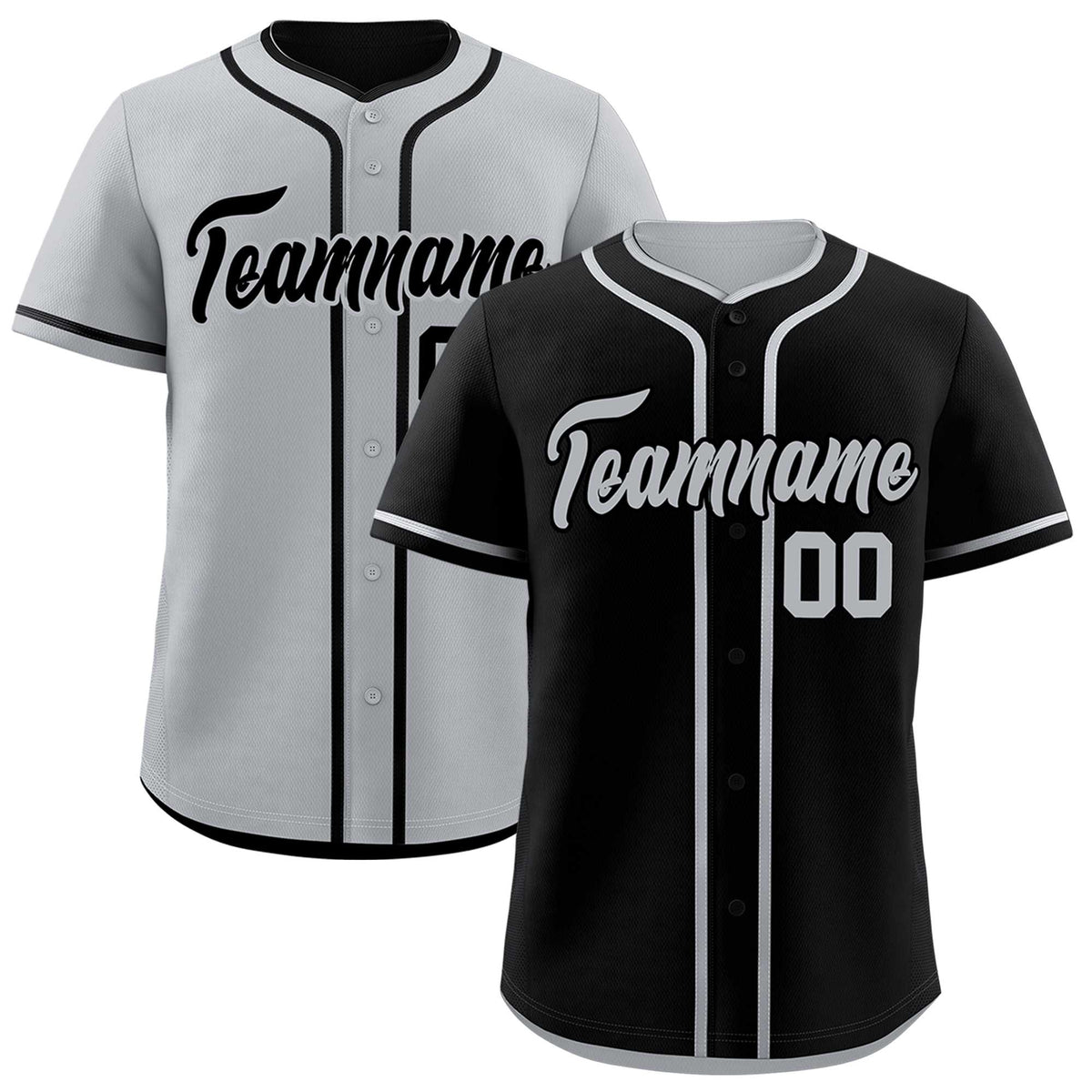 Custom Silver Black Reversible Classic Style Lightweight Baseball Jersey| KXKSHOP
