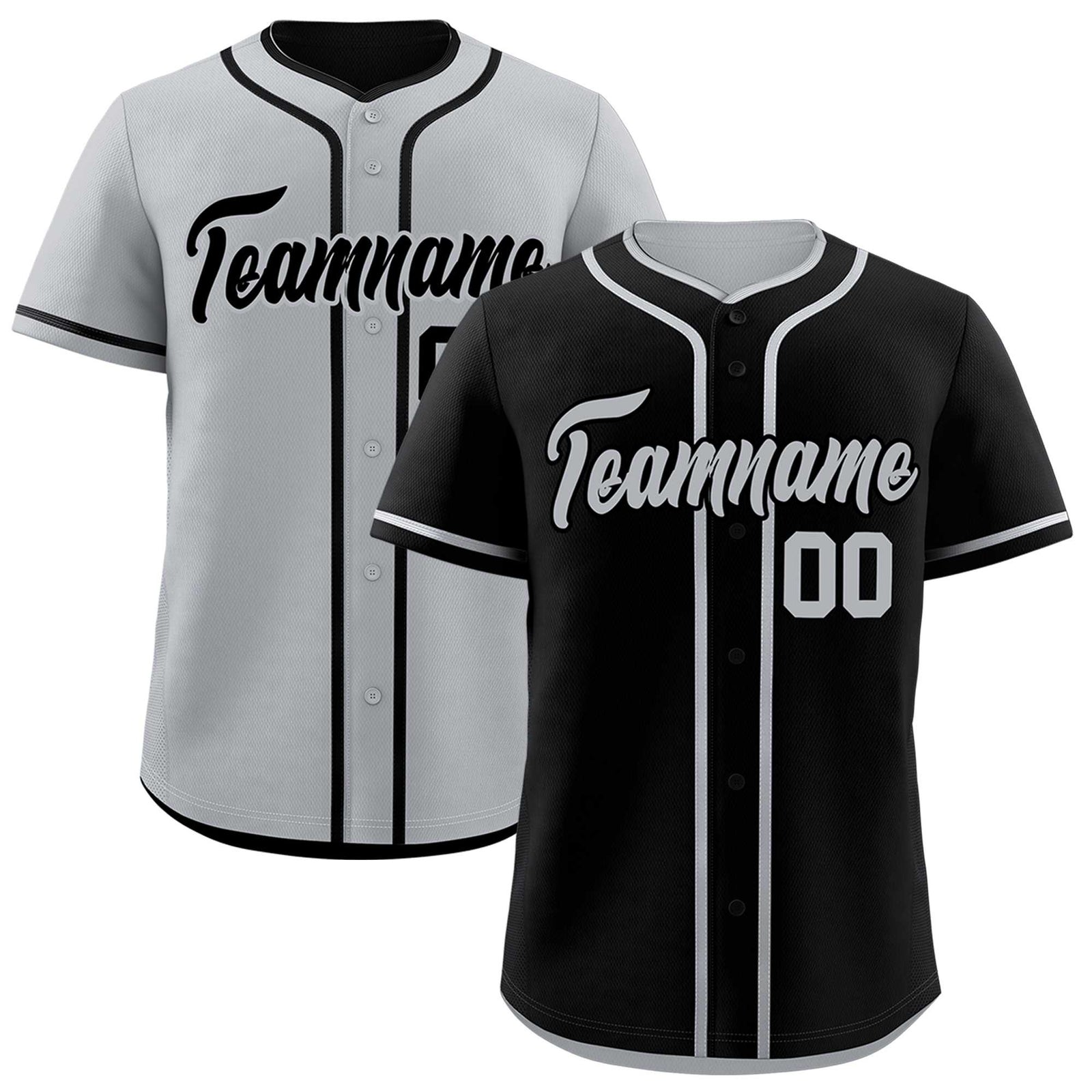 Custom Silver Black Reversible Classic Style Lightweight Baseball Jersey| KXKSHOP