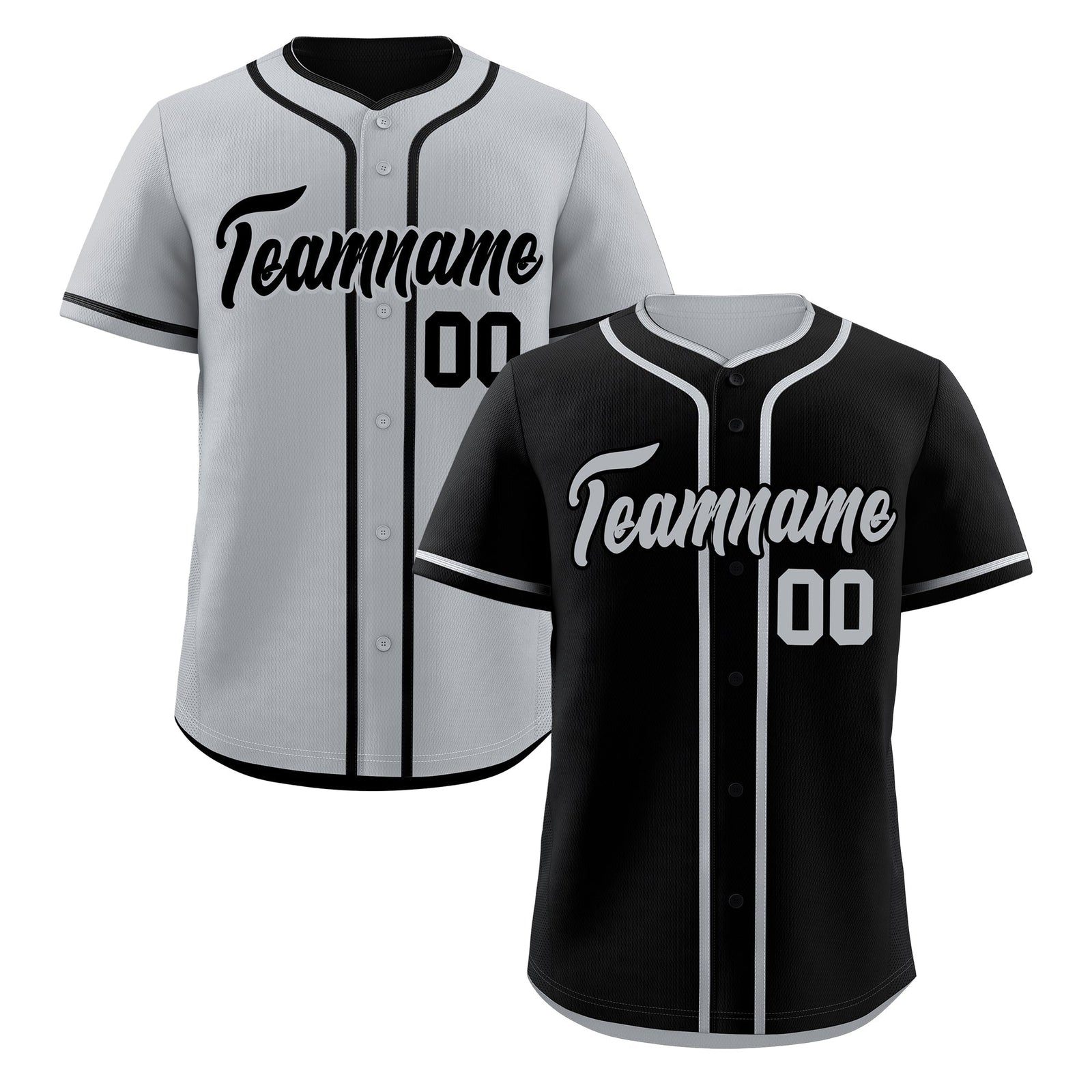 Custom Silver Black Reversible Classic Style Lightweight Baseball Jersey| KXKSHOP