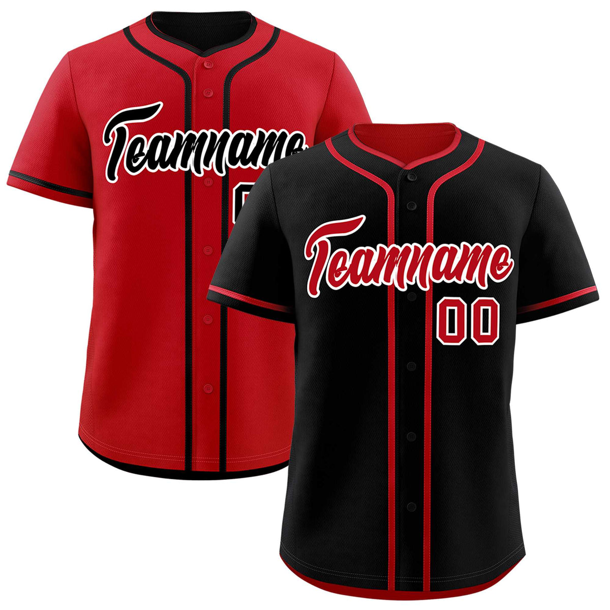 Custom Red Black Reversible Classic Style Moisture-Wicking Baseball Jersey| KXKSHOP