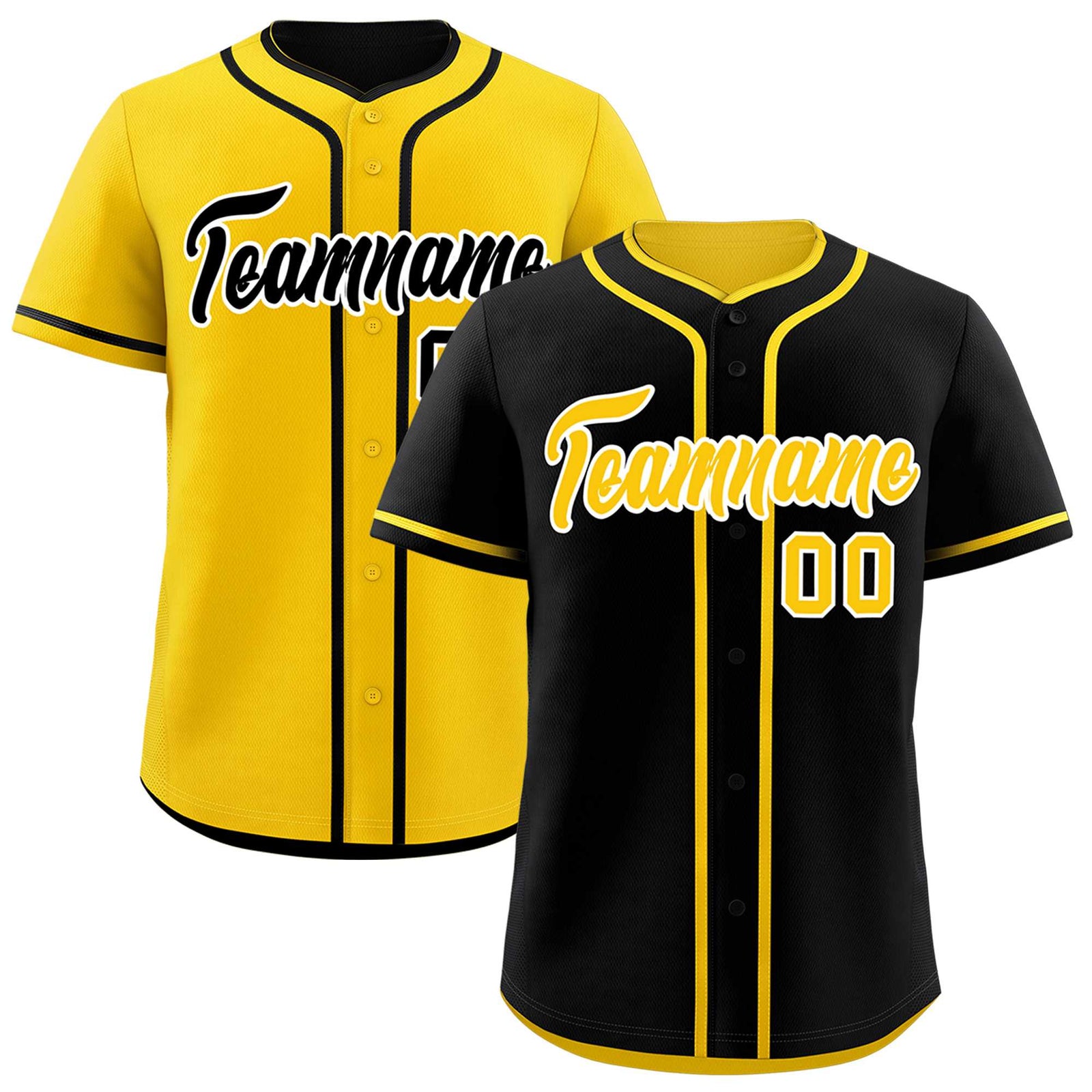 Custom Gold Black Reversible Classic Style Lightweight Baseball Jersey| KXKSHOP