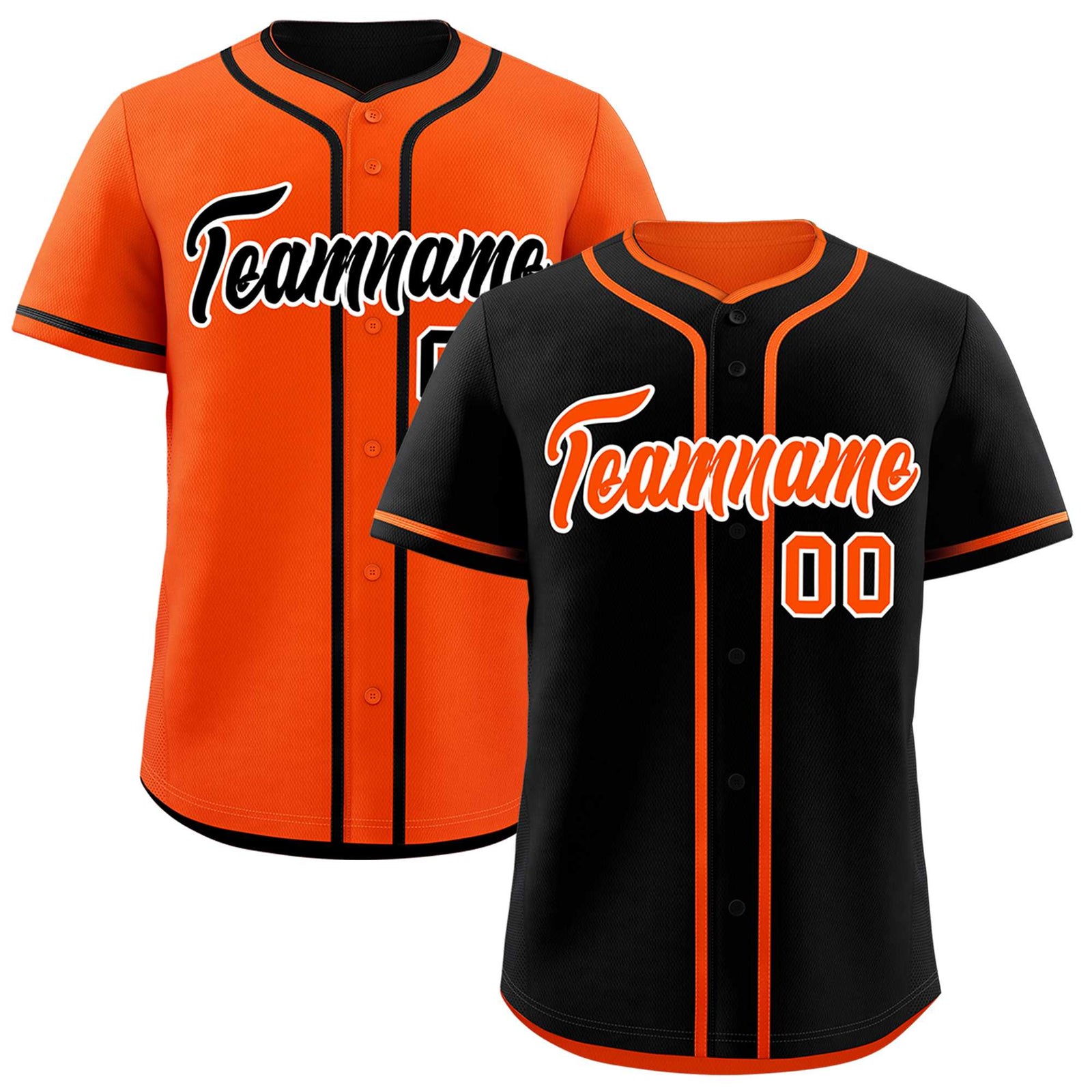 Custom Orange Black Reversible Classic Style Moisture-Wicking Baseball Jersey| KXKSHOP