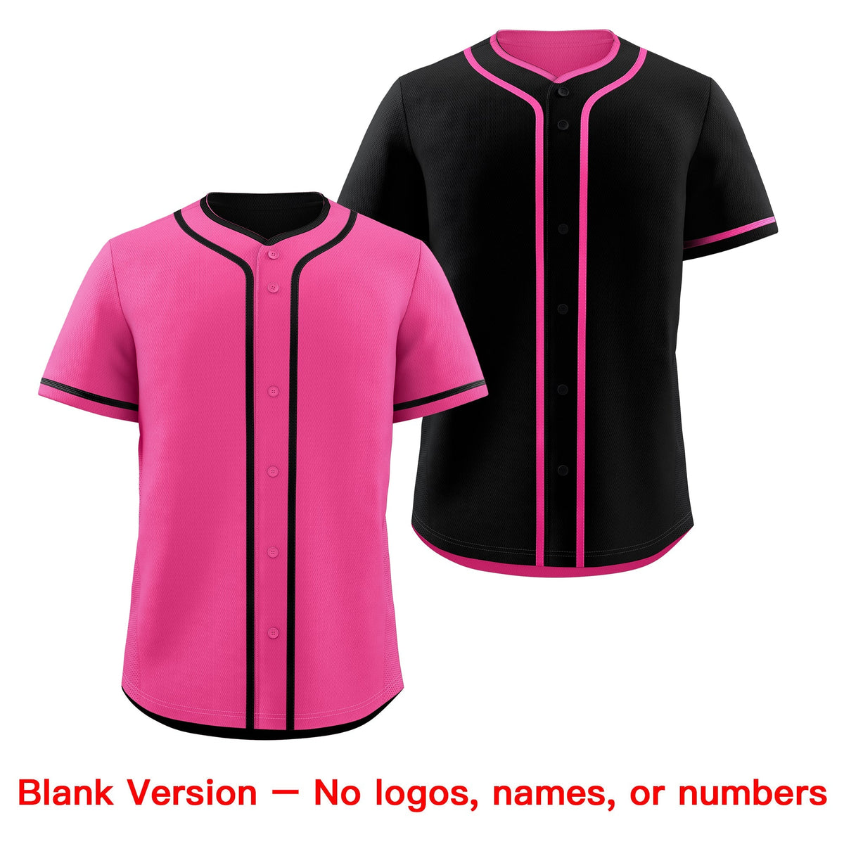 Custom Black Pink Reversible Classic Style Lightweight Baseball Jersey| KXKSHOP