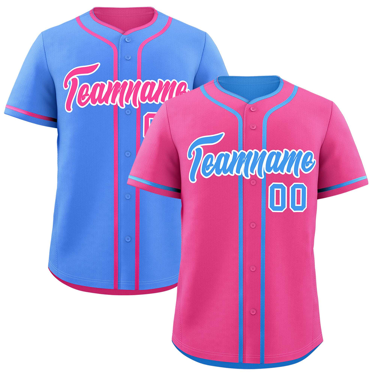 Custom Powder Blue White Reversible Classic Style Lightweight Baseball Jersey| KXKSHOP