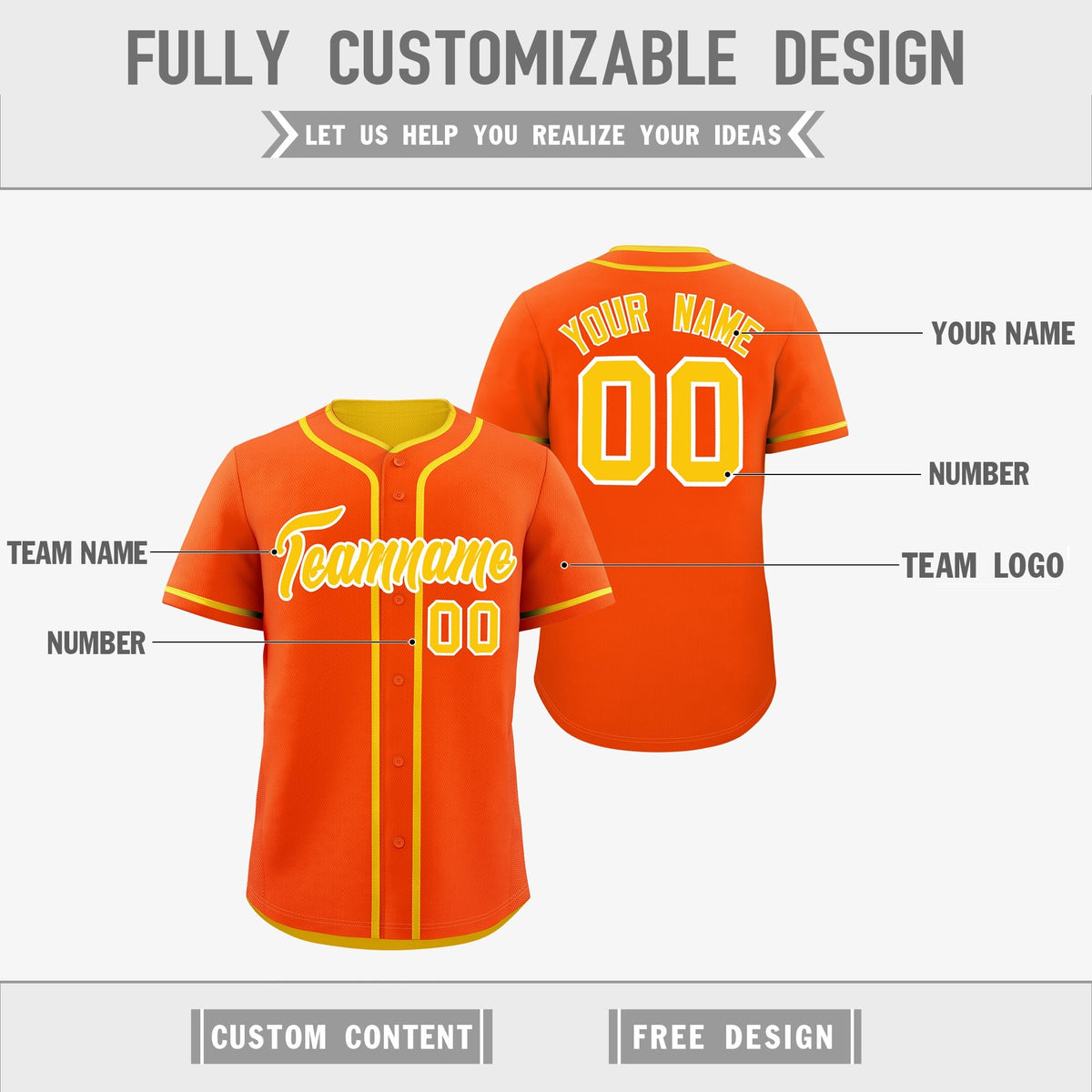 Custom Gold White Reversible Classic Style Moisture-Wicking Baseball Jersey| KXKSHOP