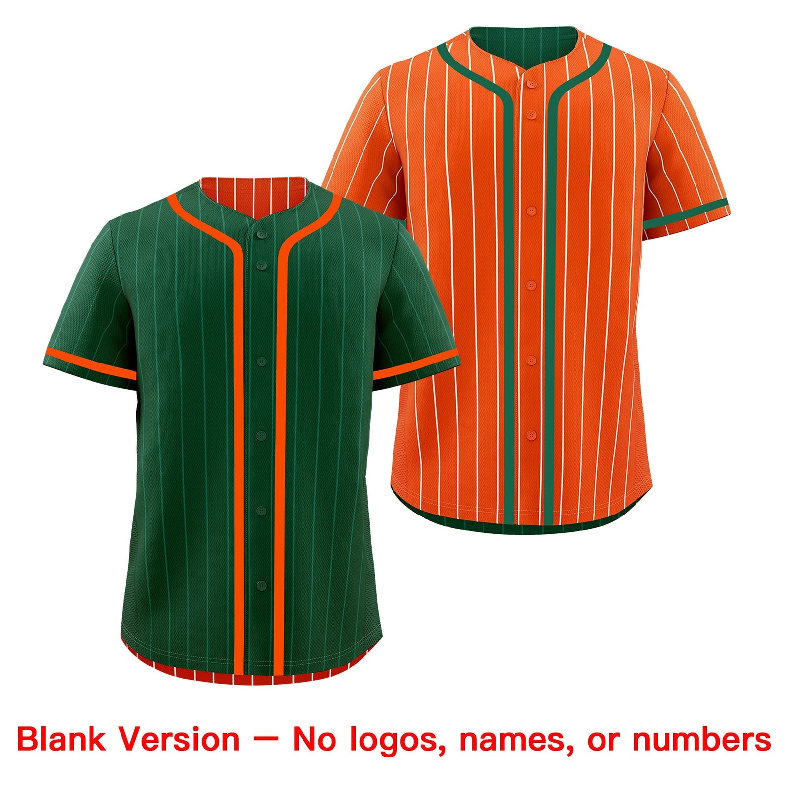 Custom Green Orange Reversible Gradient Fashion Lightweight Baseball Jersey| KXKSHOP