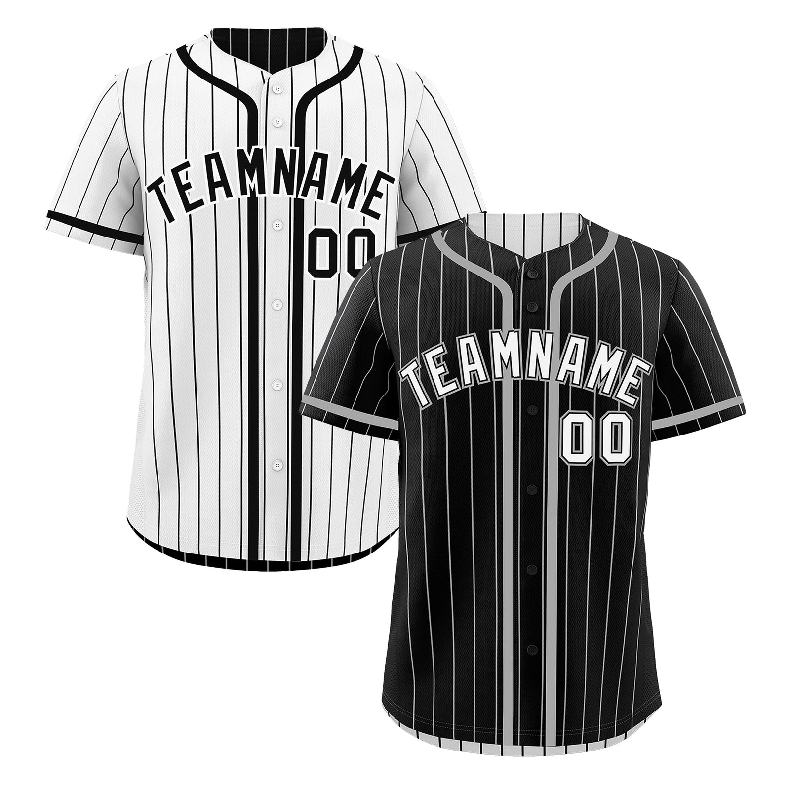 Custom Black White Reversible Gradient Fashion Lightweight Baseball Jersey| KXKSHOP