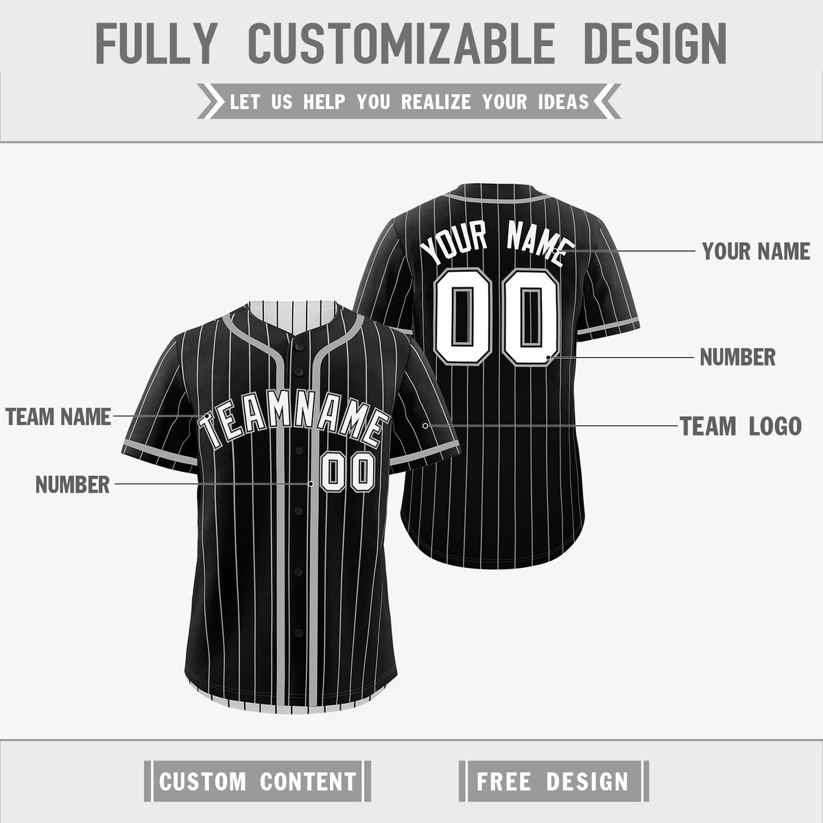 Custom Black White Reversible Gradient Fashion Lightweight Baseball Jersey| KXKSHOP