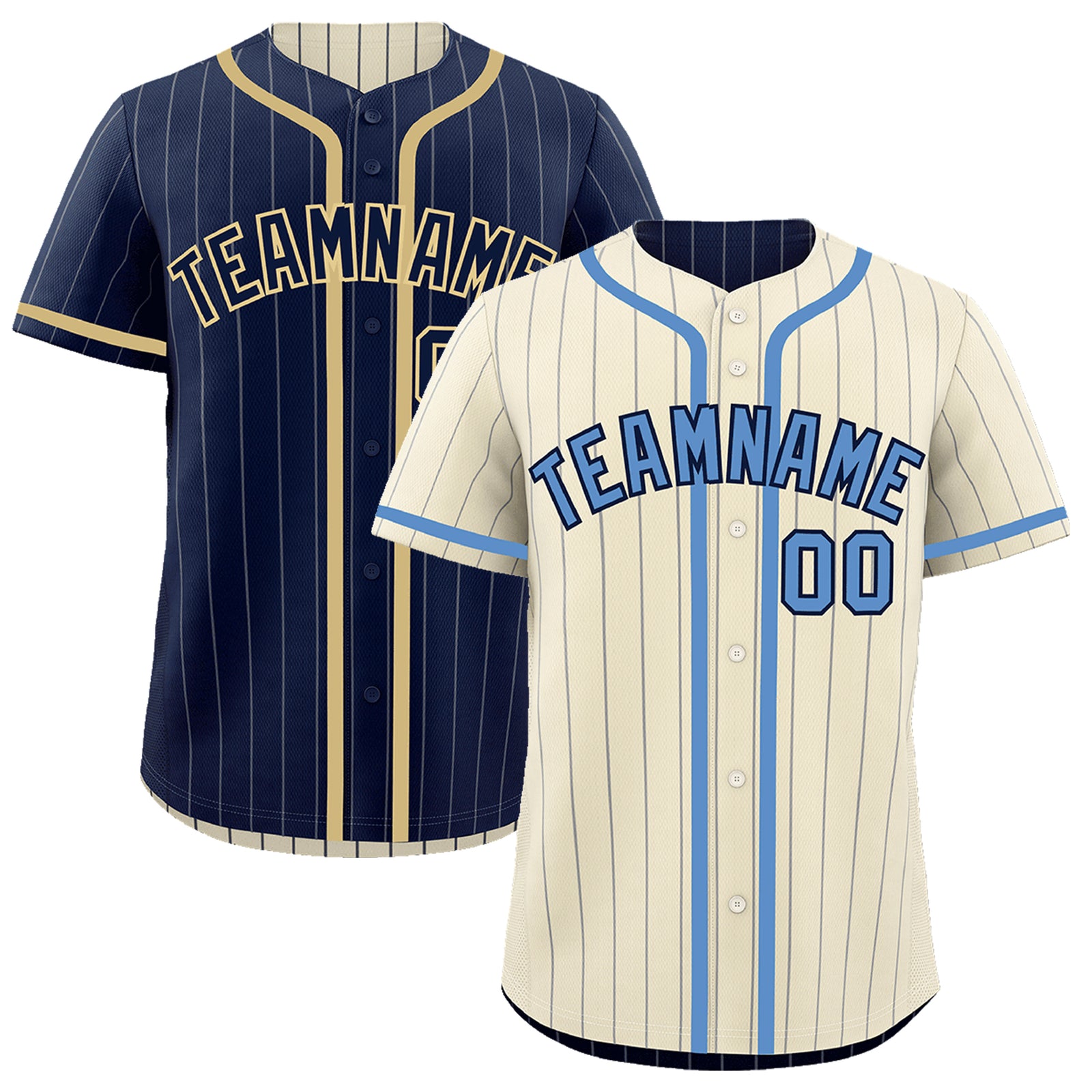 Custom Cream Navy Reversible Gradient Fashion Breathable Baseball Jersey| KXKSHOP