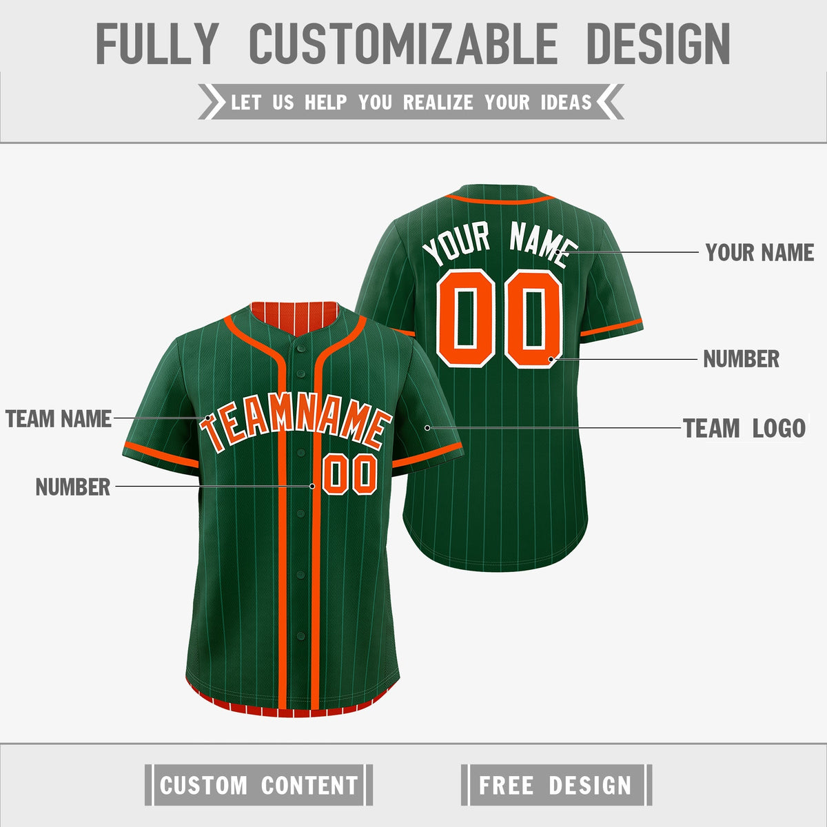 Custom Green Orange Reversible Gradient Fashion Lightweight Baseball Jersey| KXKSHOP