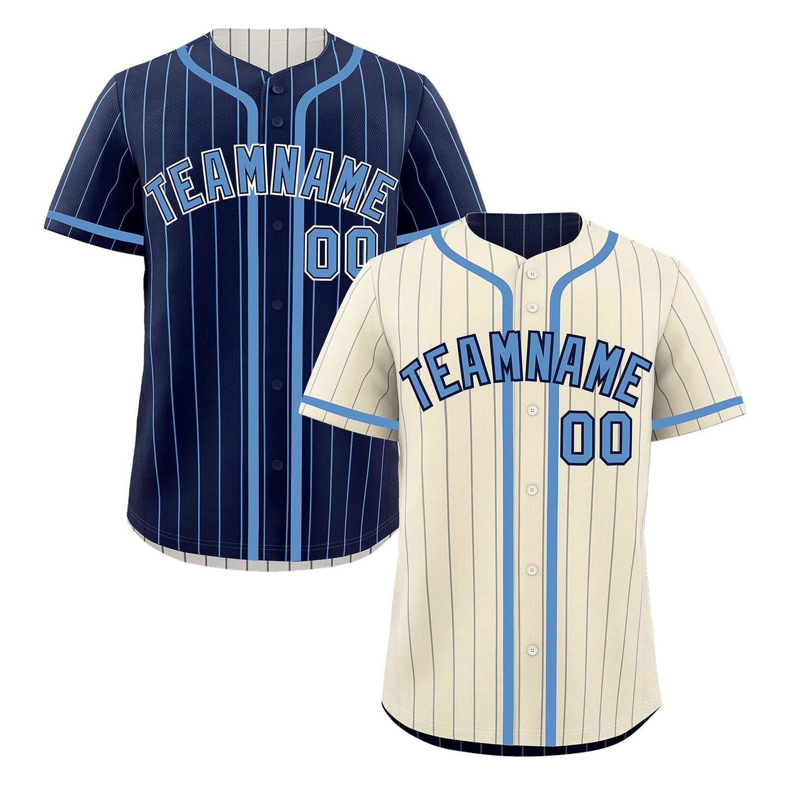 Custom Cream Navy Reversible Gradient Fashion Breathable Baseball Jersey| KXKSHOP