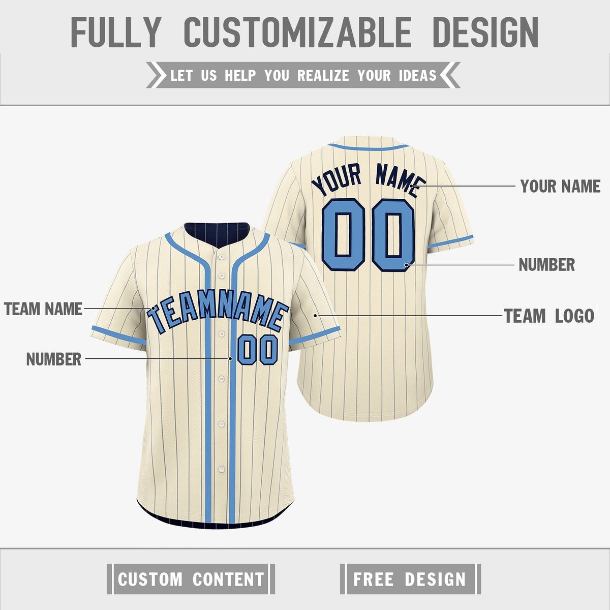 Custom Cream Navy Reversible Gradient Fashion Breathable Baseball Jersey| KXKSHOP