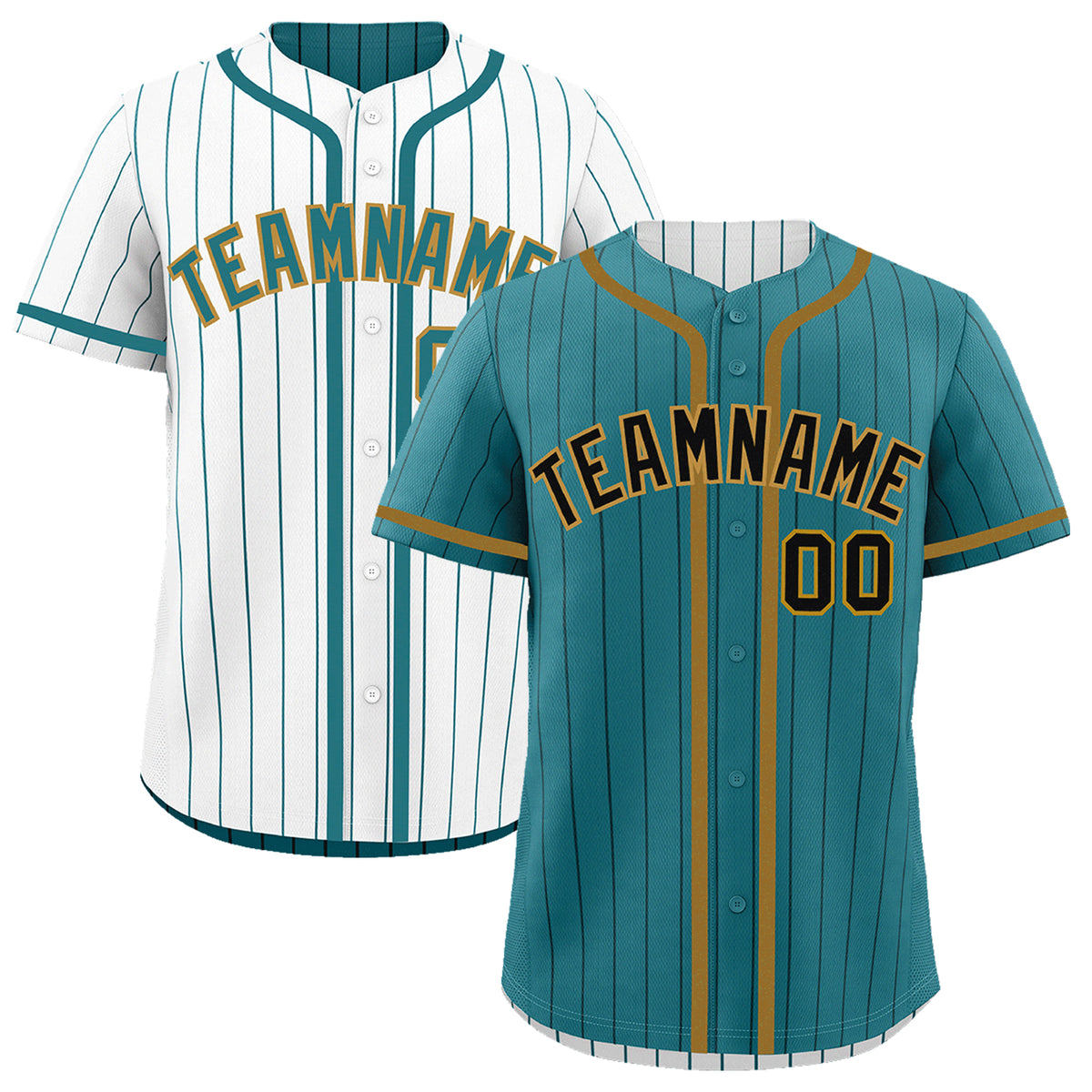 Custom Teal White Reversible Gradient Fashion Lightweight Baseball Jersey| KXKSHOP