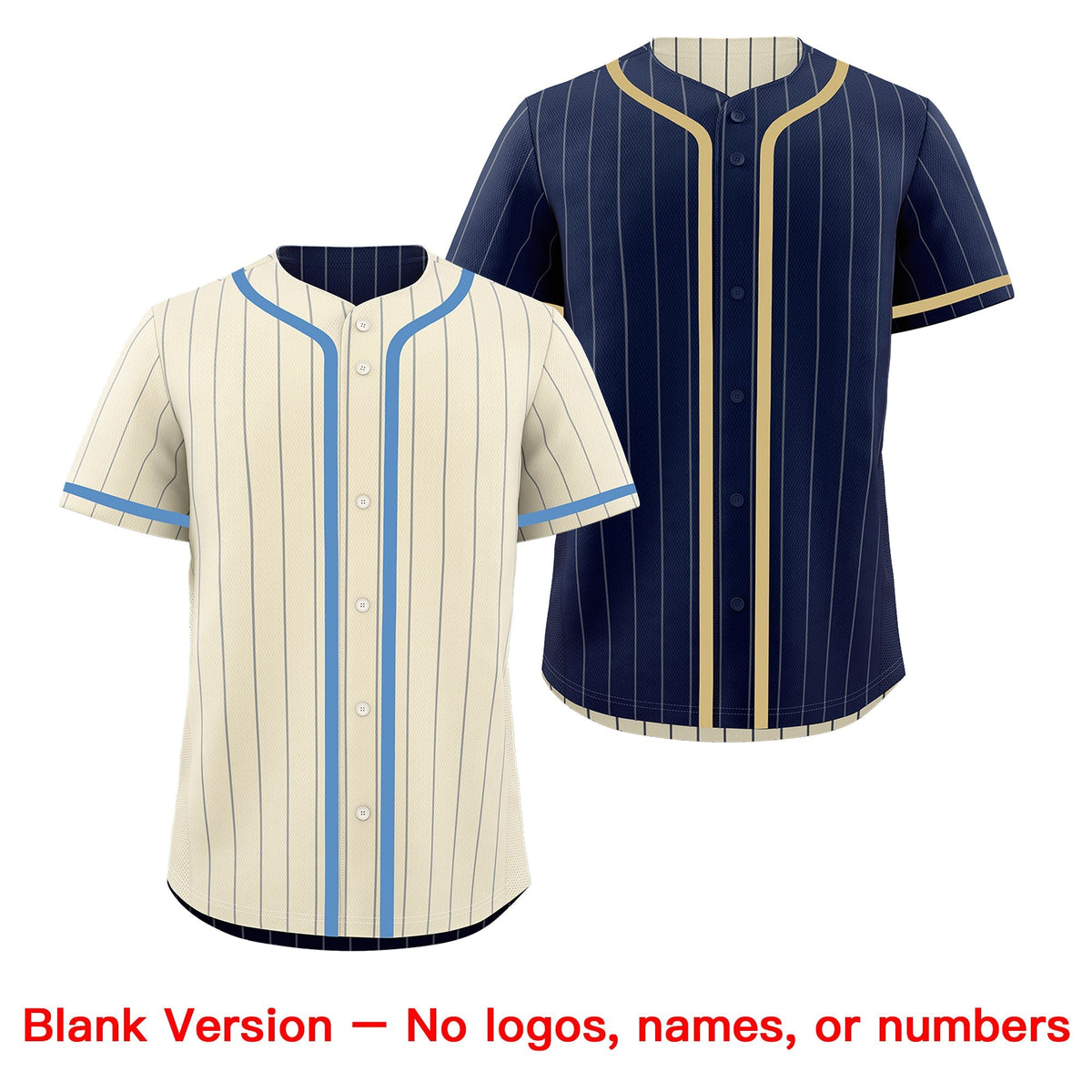 Custom Cream Navy Reversible Gradient Fashion Breathable Baseball Jersey| KXKSHOP