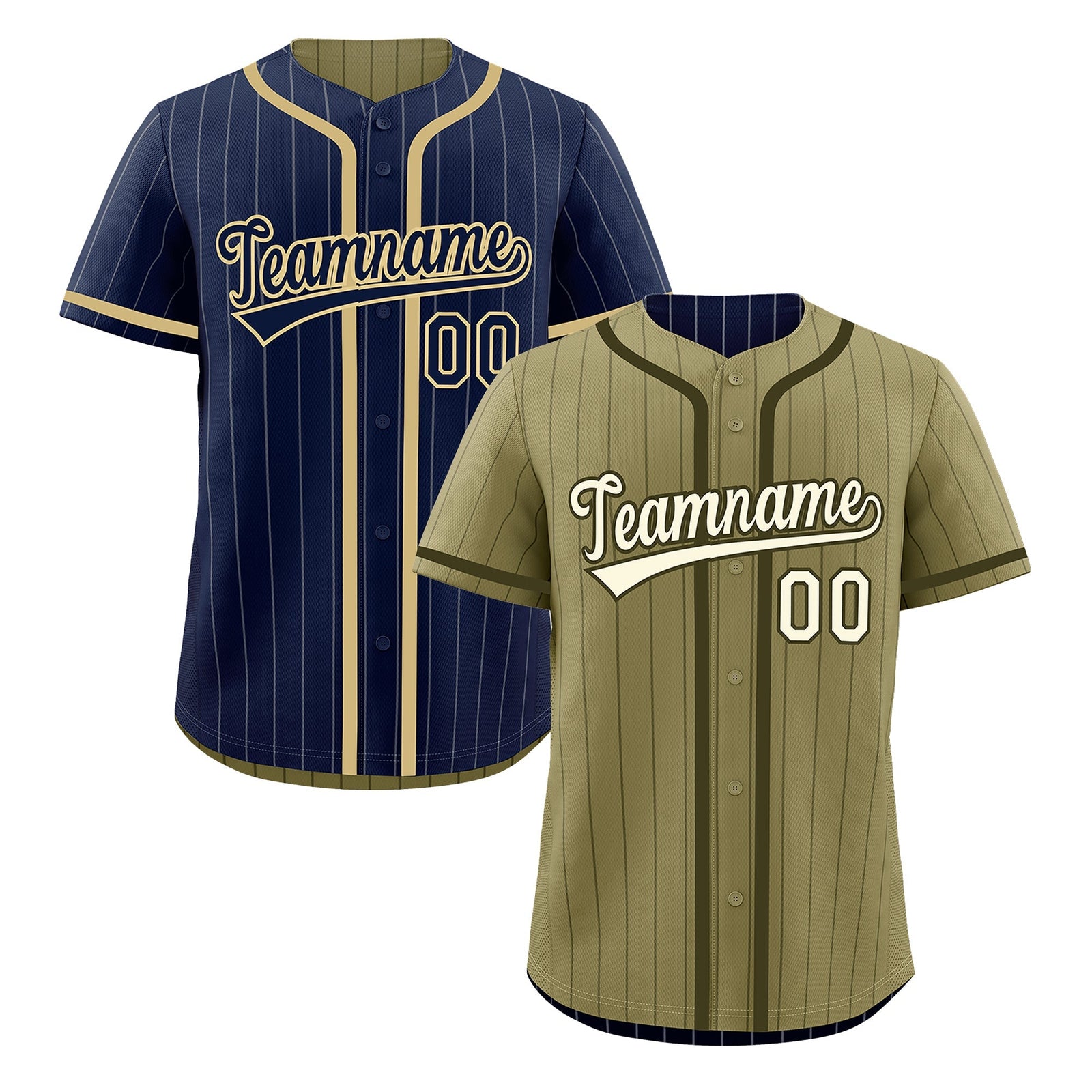 Custom Navy Olive Reversible Gradient Fashion Lightweight Baseball Jersey| KXKSHOP