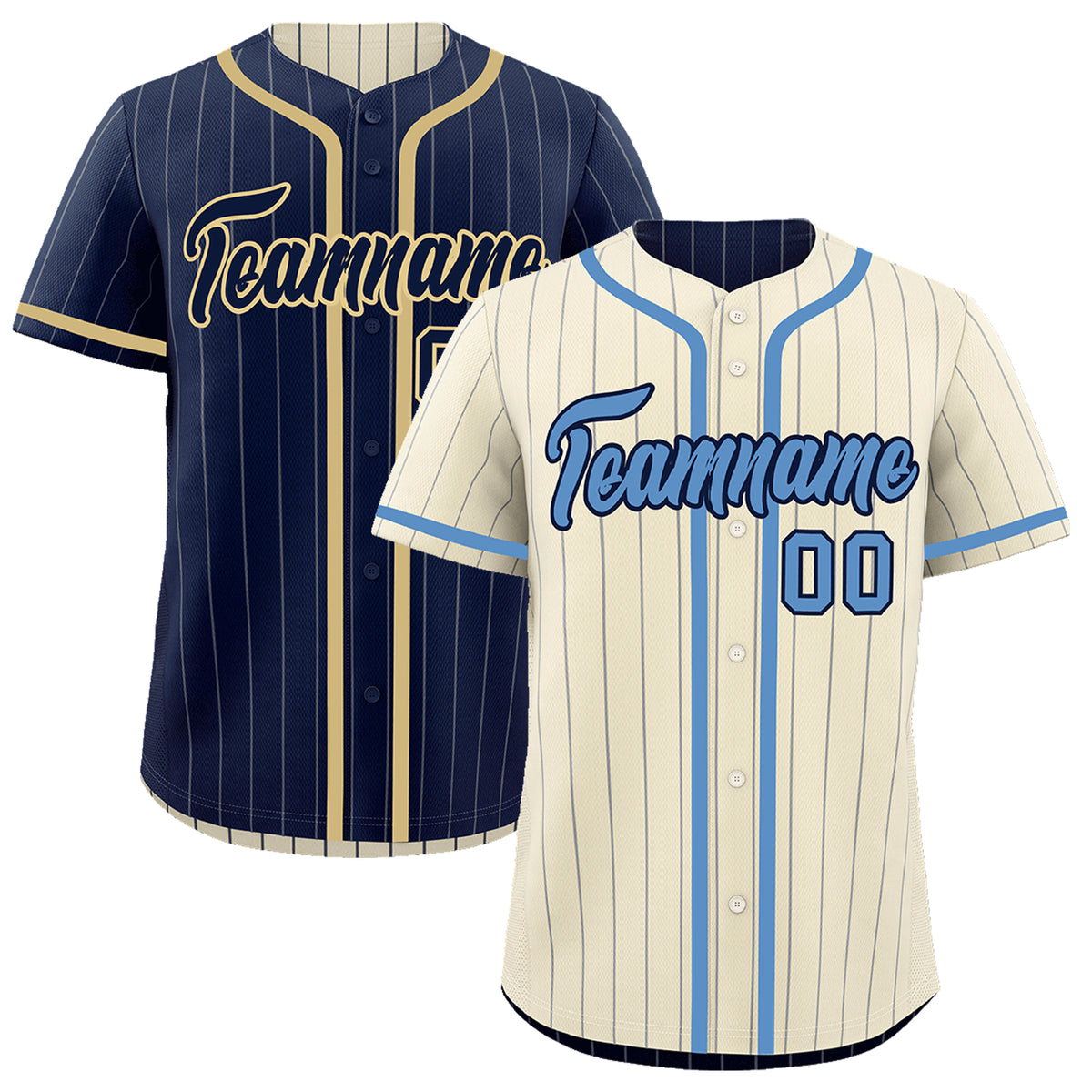 Custom Cream Navy Reversible Gradient Fashion Breathable Baseball Jersey| KXKSHOP