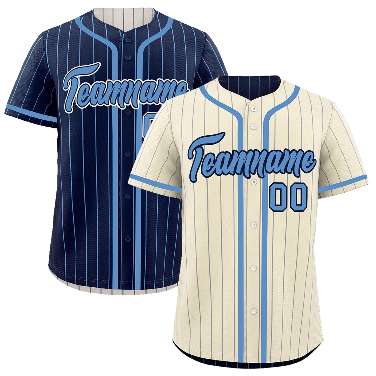 Custom Cream Navy Reversible Gradient Fashion Breathable Baseball Jersey| KXKSHOP