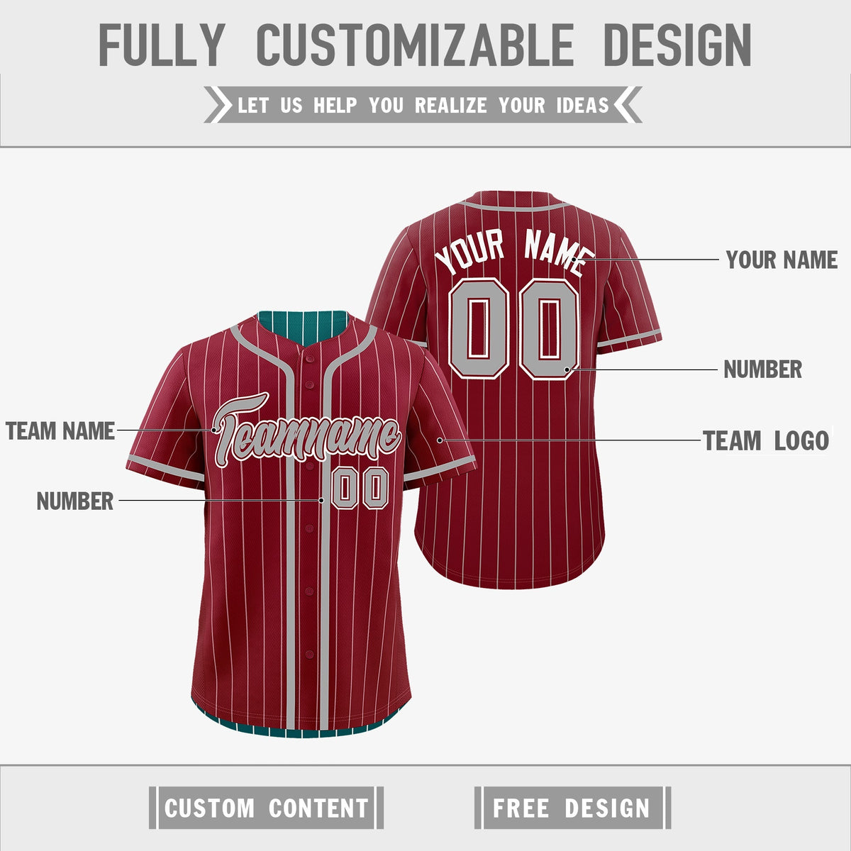 Custom Crimson Teal Reversible Gradient Fashion Lightweight Baseball Jersey| KXKSHOP