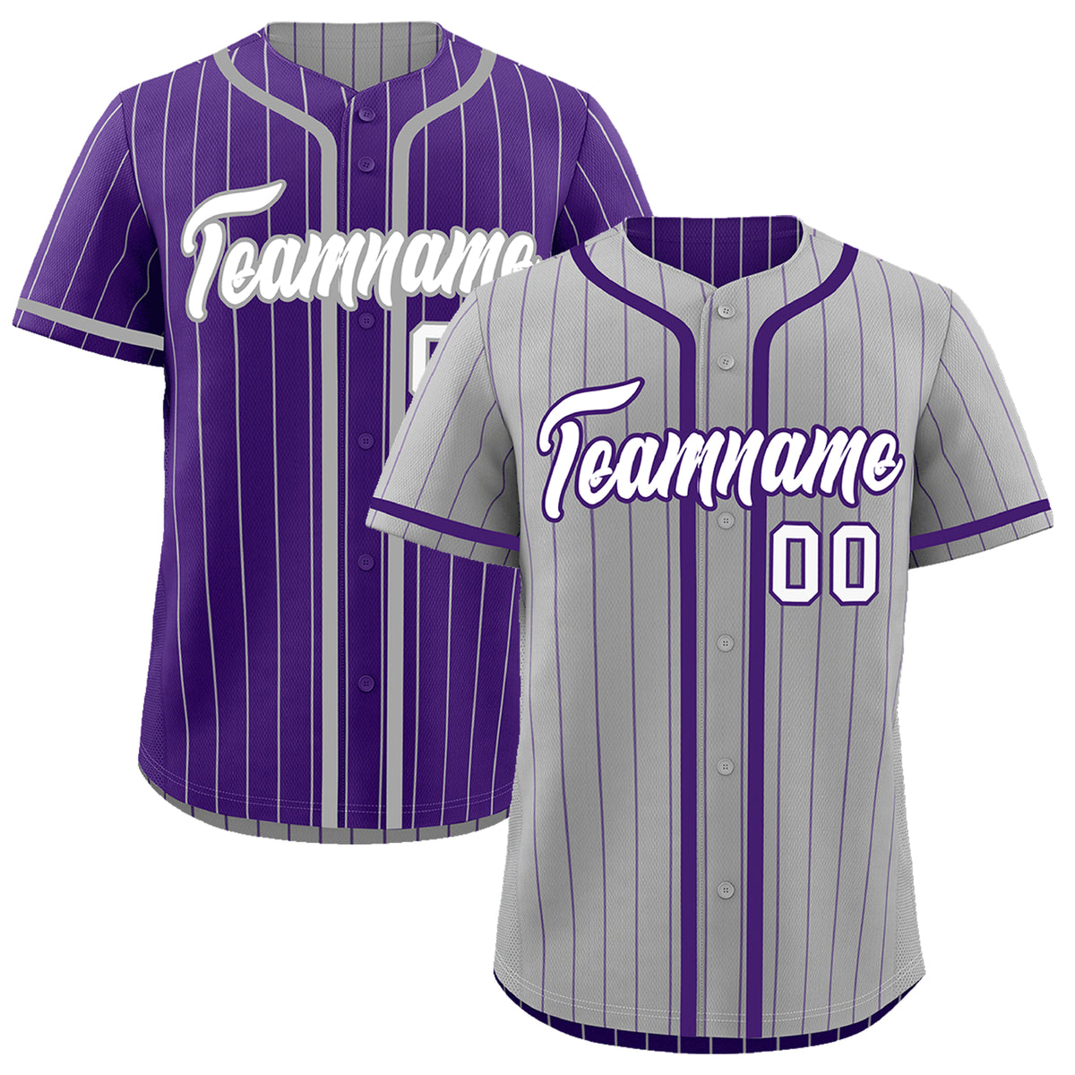 Custom Gray Purple Reversible Gradient Fashion Lightweight Baseball Jersey| KXKSHOP