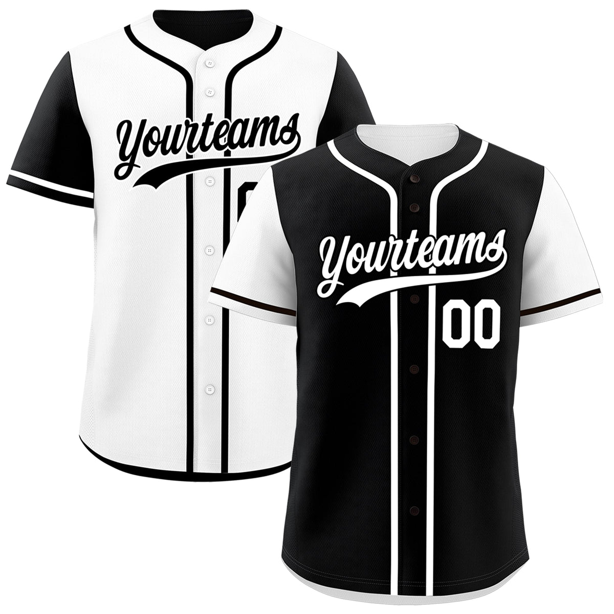 Custom White Black Reversible Raglan Sleeves Baseball Jersey| KXKSHOP