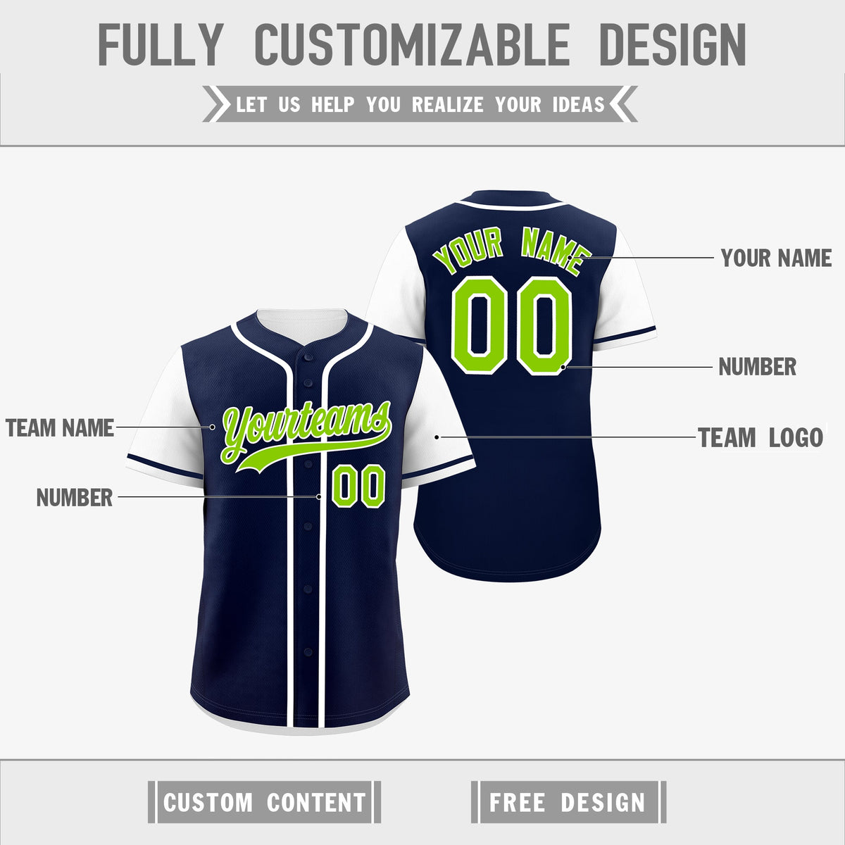 Custom White Navy Reversible Raglan Sleeves Baseball Jersey| KXKSHOP